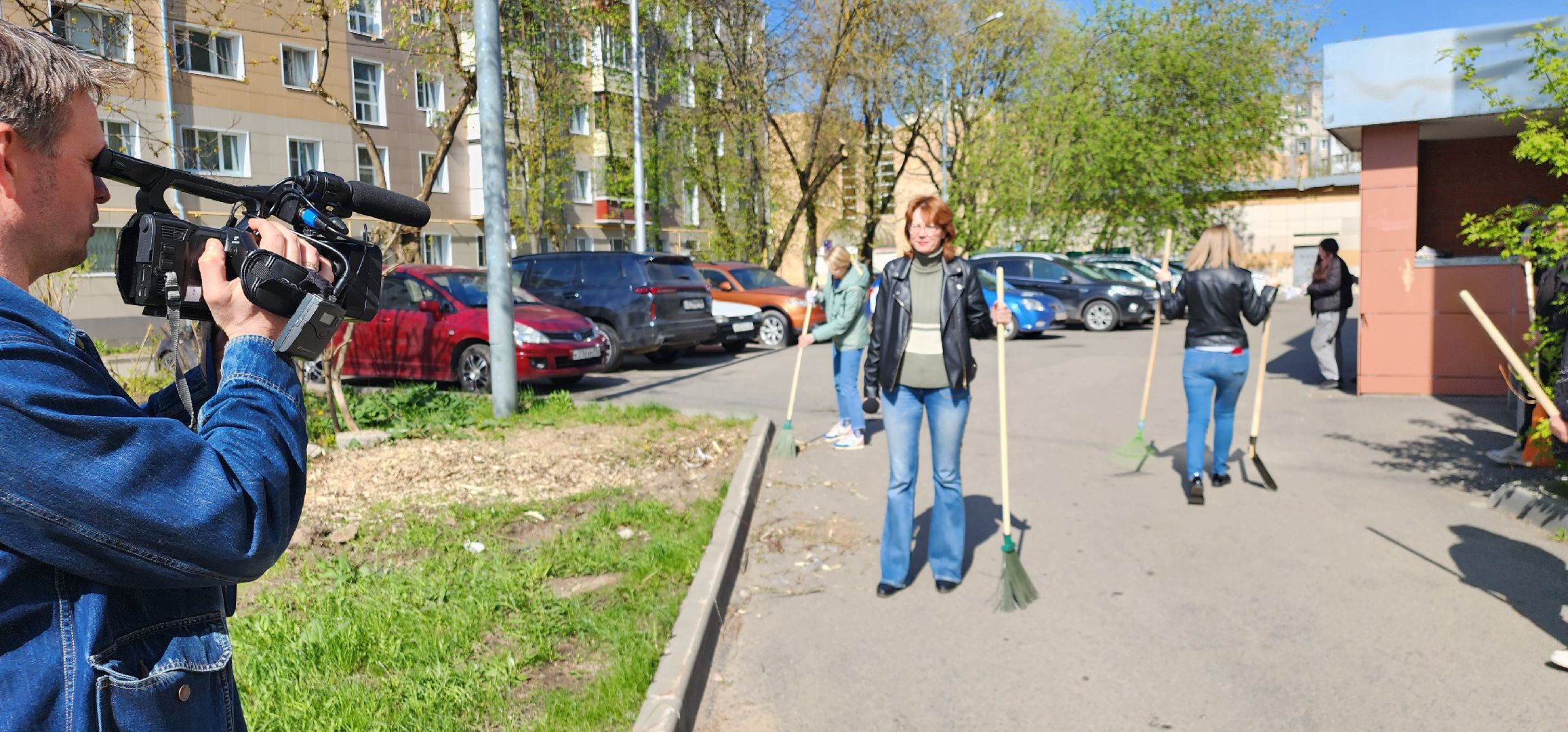 журналисты Домодедова, субботник, весенняя уборка улиц,