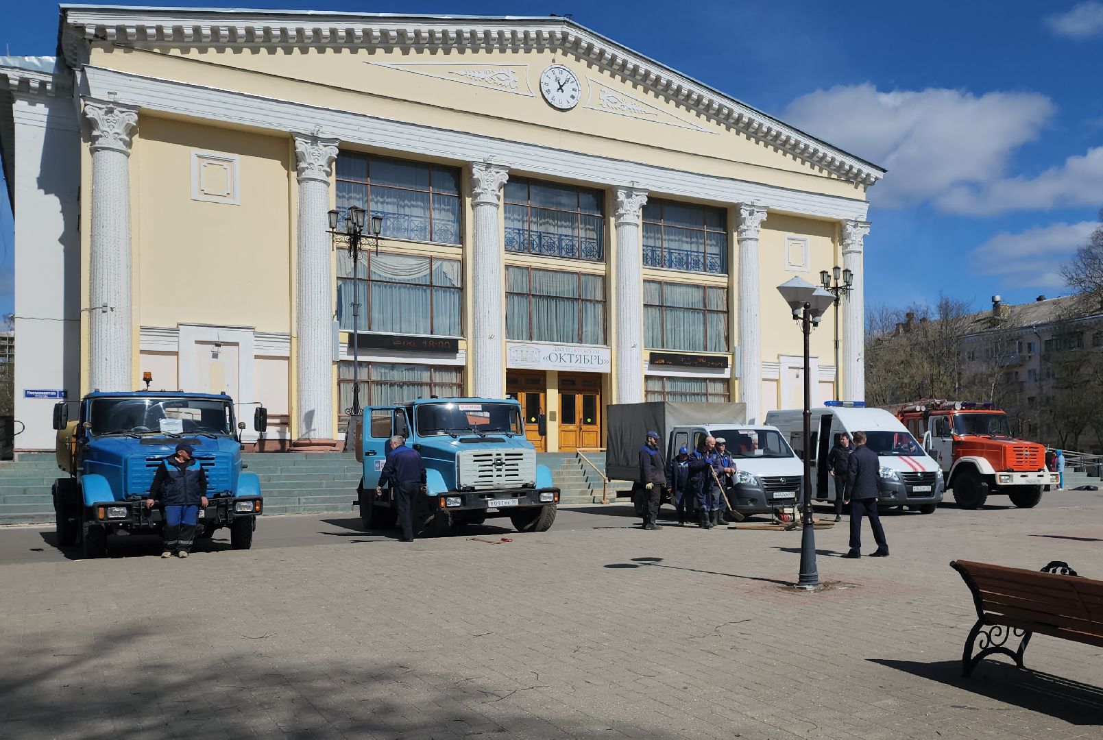 Дубна, Смотр техники, противопожарная безопасность, мособлпожспас, Коммунальная техника,