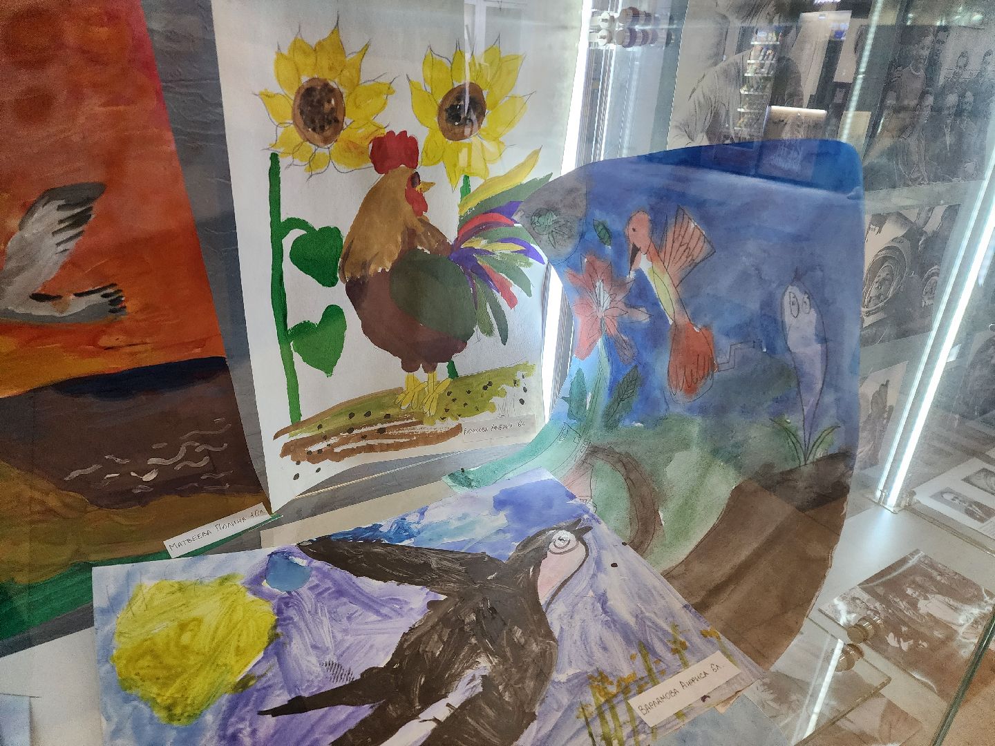 Детский рисунок, Птицы, Выставка, лобня,