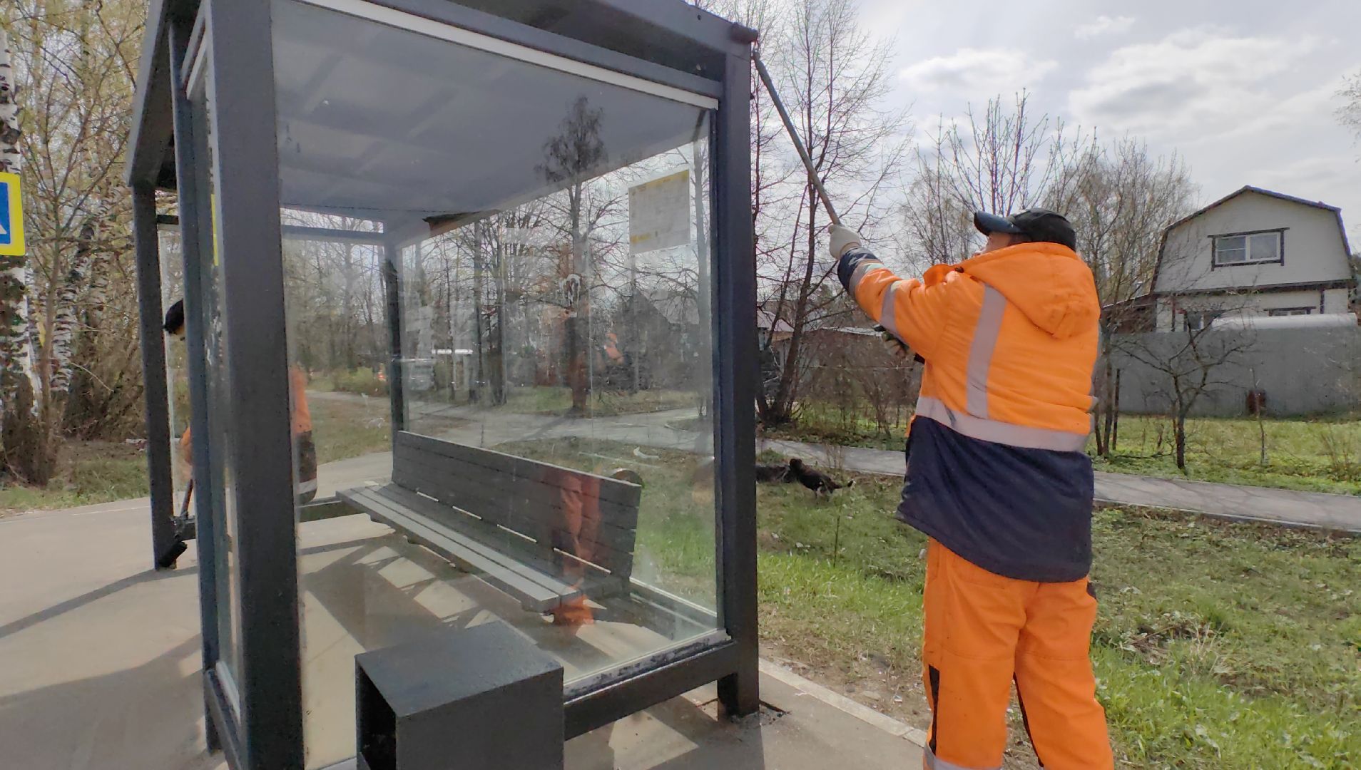 остановочные павильоны, покраска, бордюры, лавочки, благоустойство,