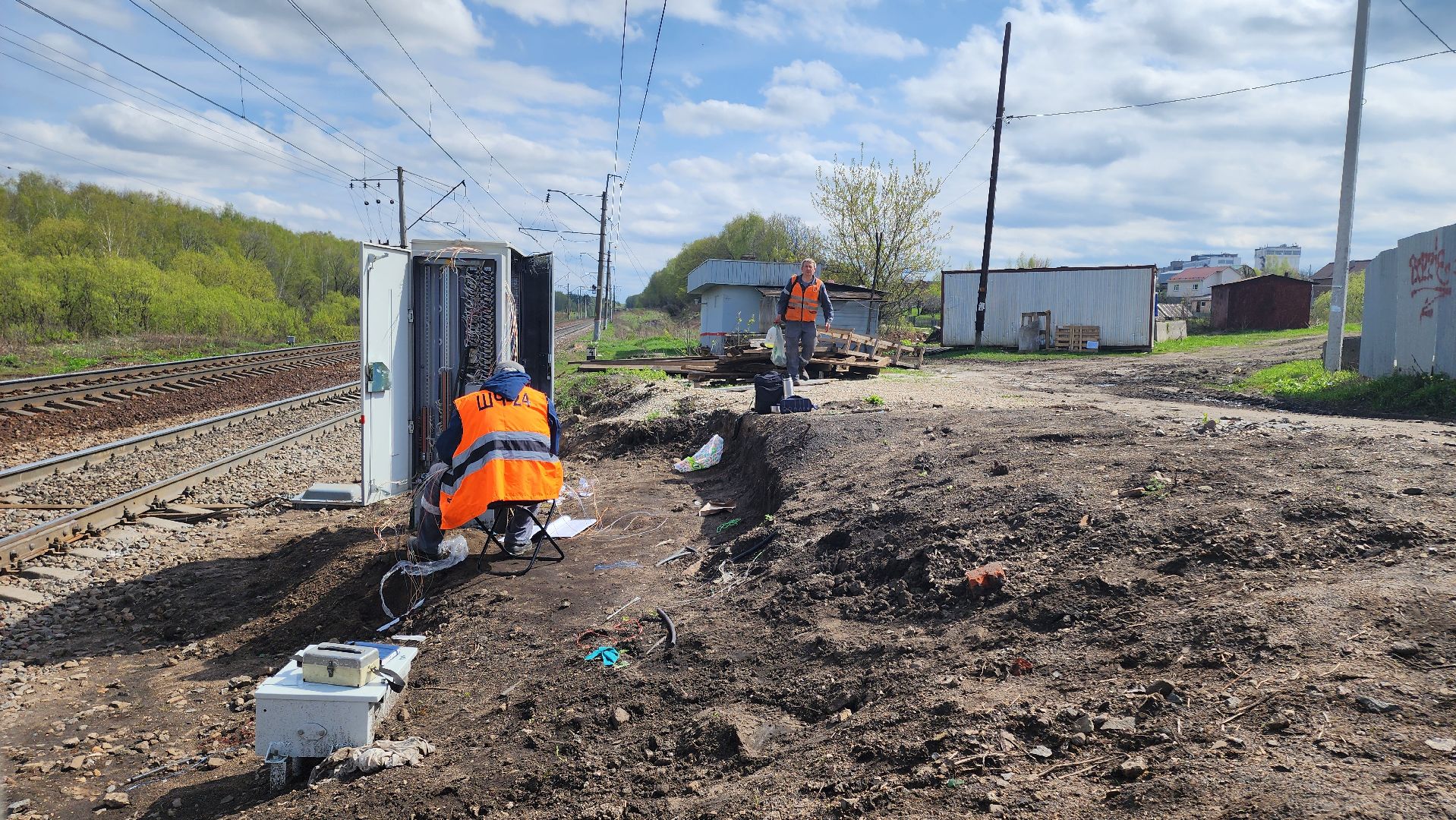 кашира, тесна, жд переход, сигнализация, электрички, поезда, ржд, павелецкое направление,