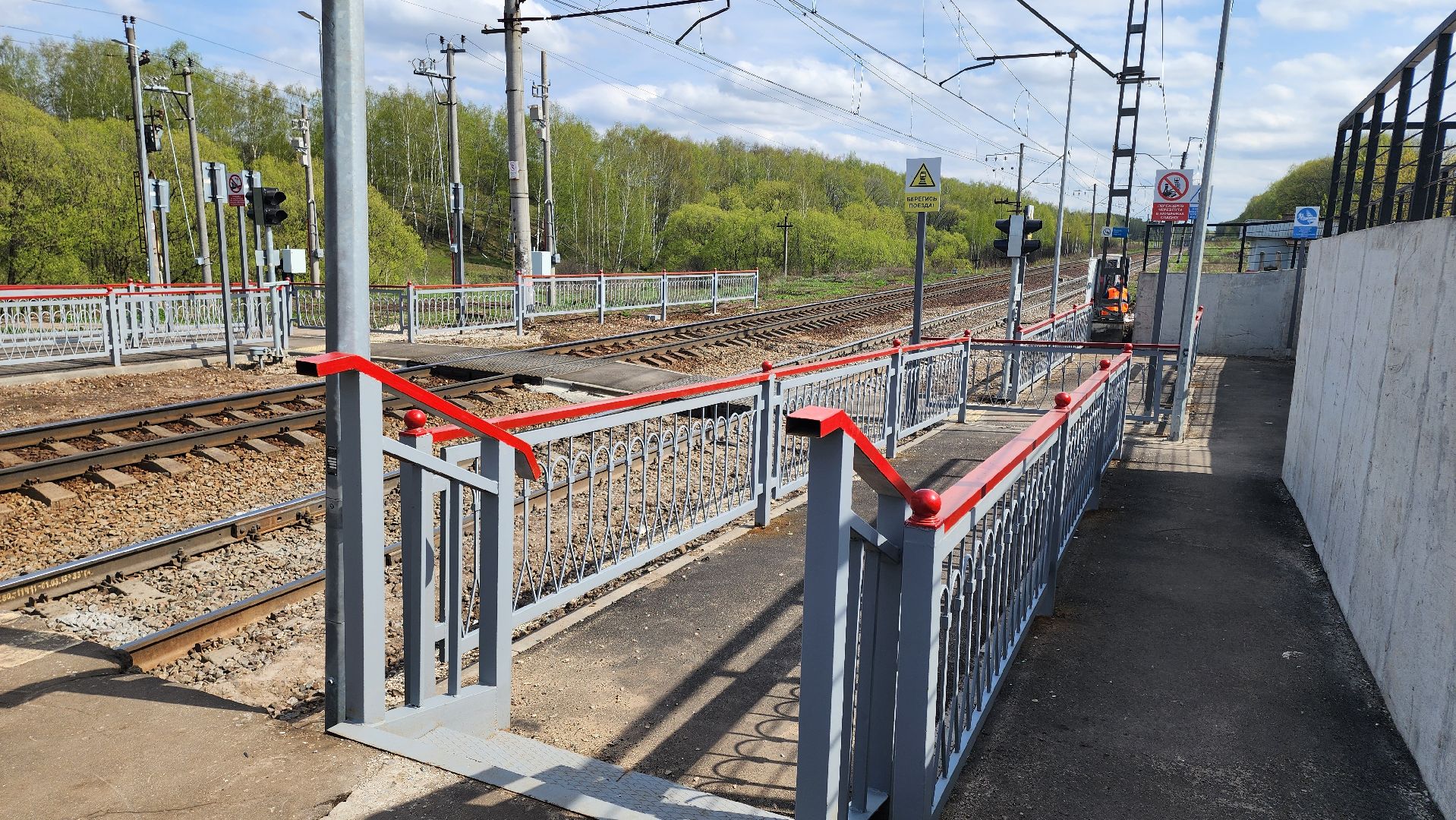 кашира, тесна, жд переход, сигнализация, электрички, поезда, ржд, павелецкое направление,