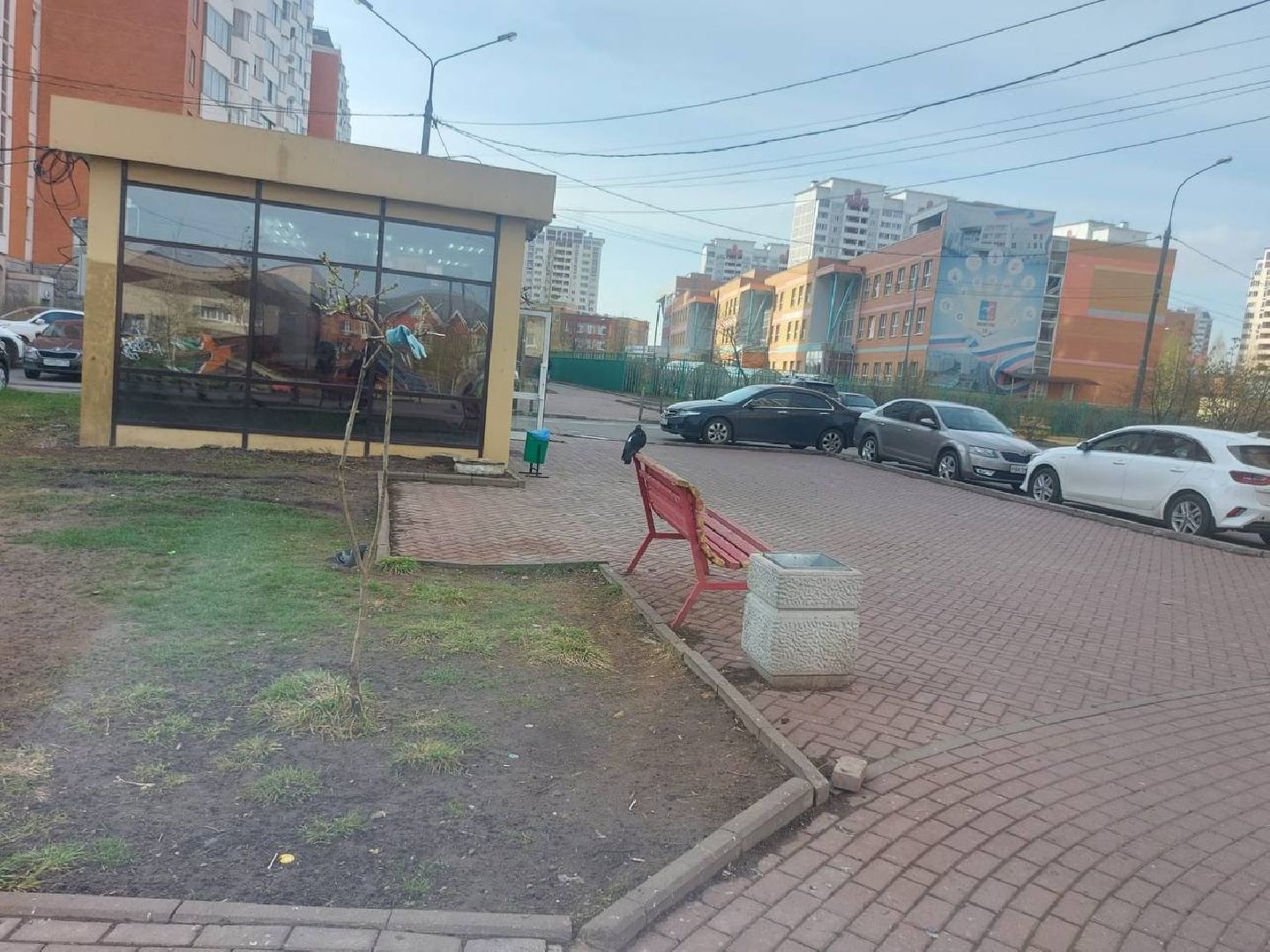 скамейки, сквер, лобня,