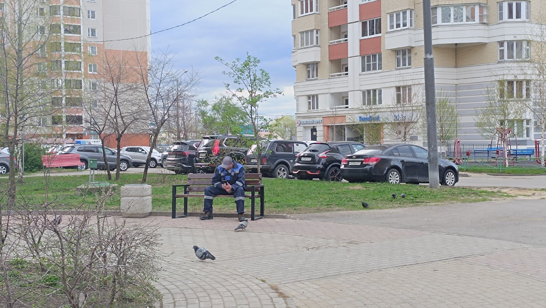 скамейки, сквер, лобня,