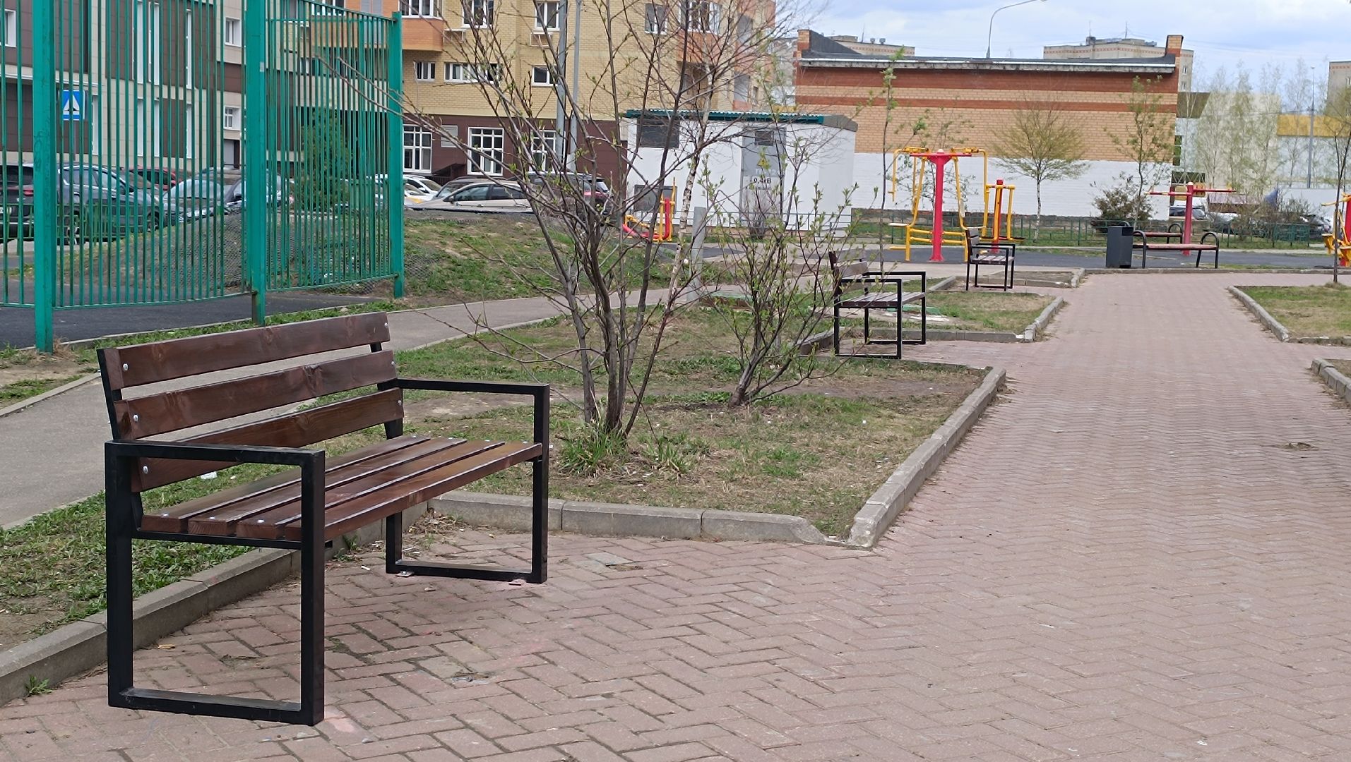 скамейки, сквер, лобня,