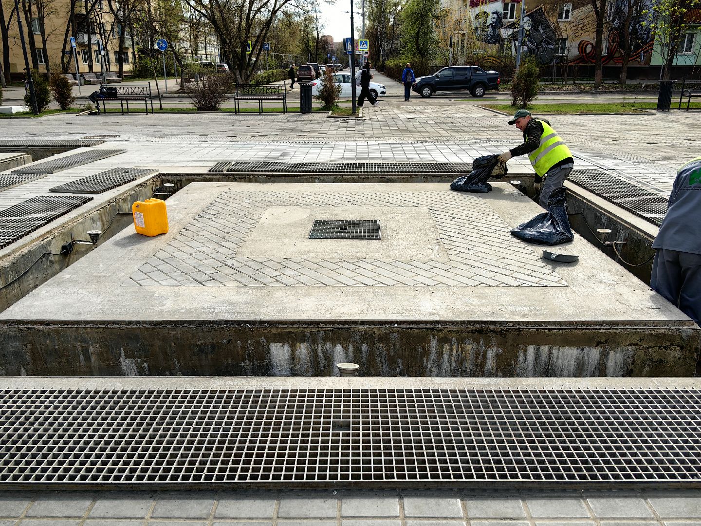 фонтан, летний сезон, открытие, промывка чаш фонтанов, благоуйстройство,
