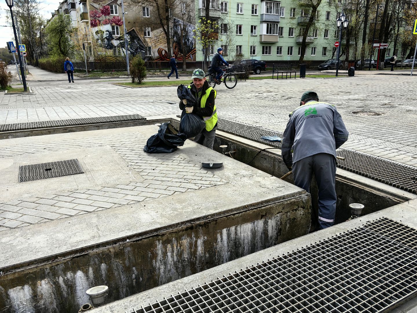 фонтан, летний сезон, открытие, промывка чаш фонтанов, благоуйстройство,