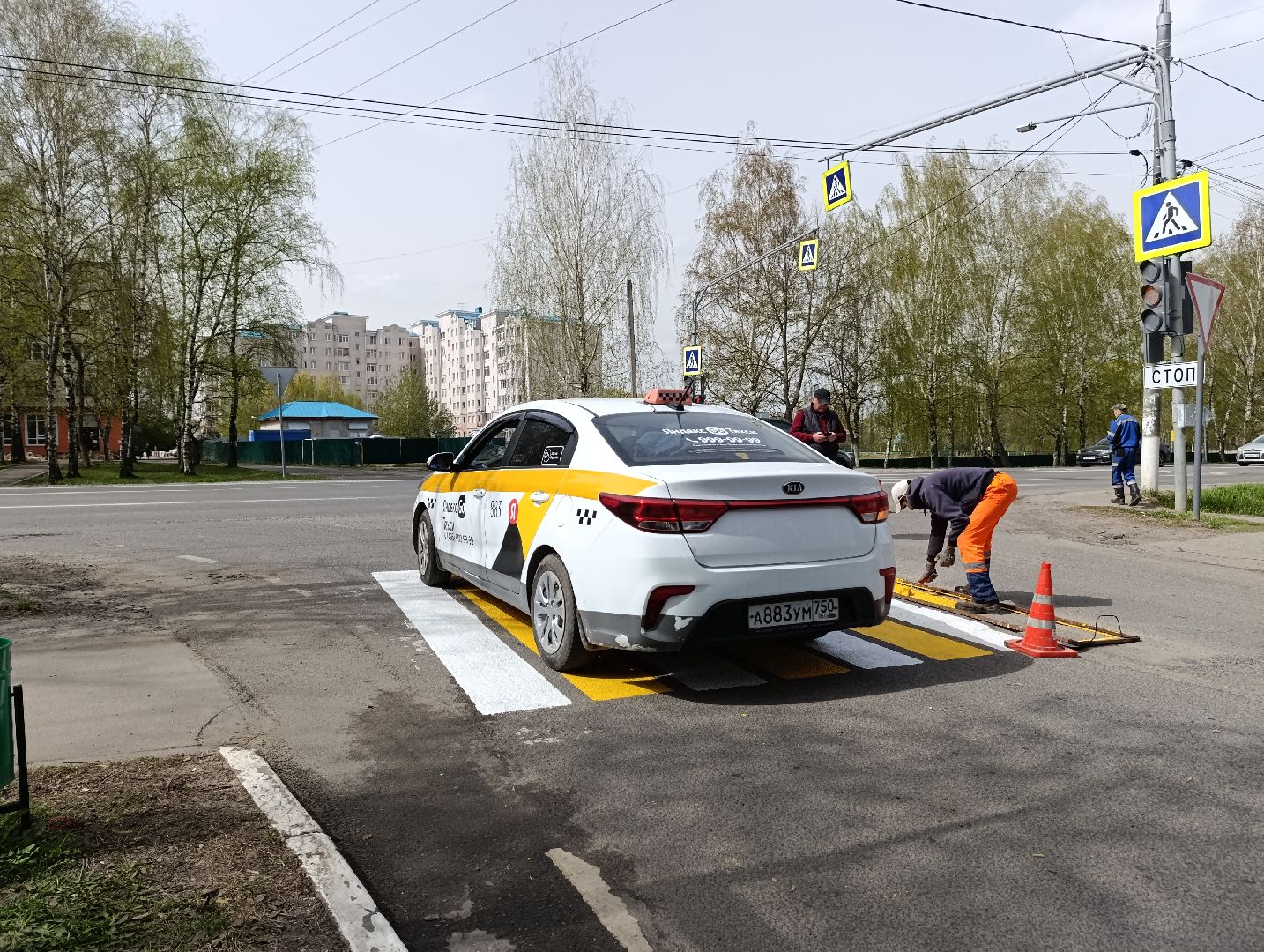 Бронницы, Благоустройство, Покраска пешеходных переходов, Обновление разметки,