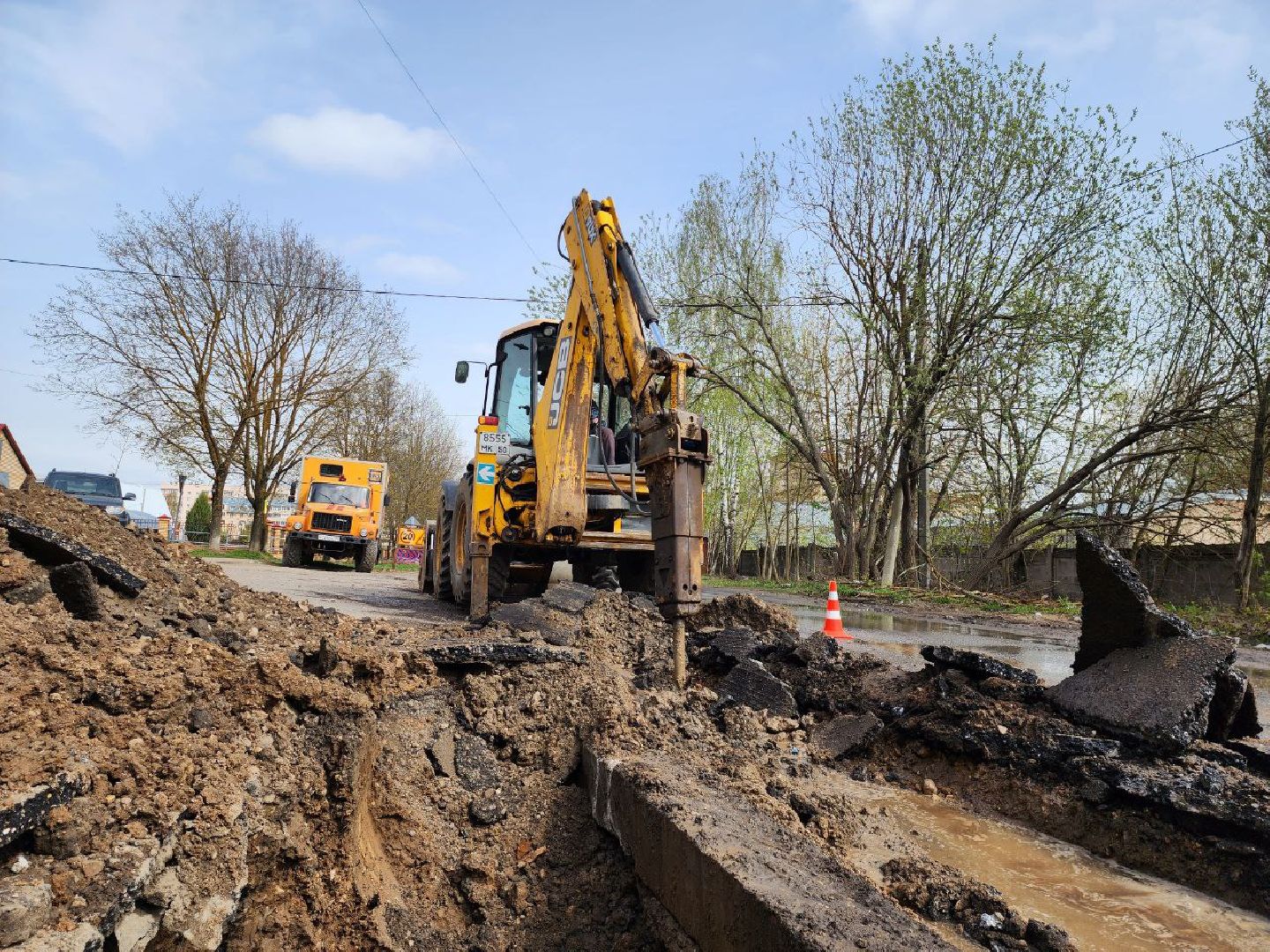 можайск, можайский городской округ, подмосковье, аварийная бригада, фплк, жкх, порыв, сети холодного водоснабжения, авария, ликвидация аварии,
