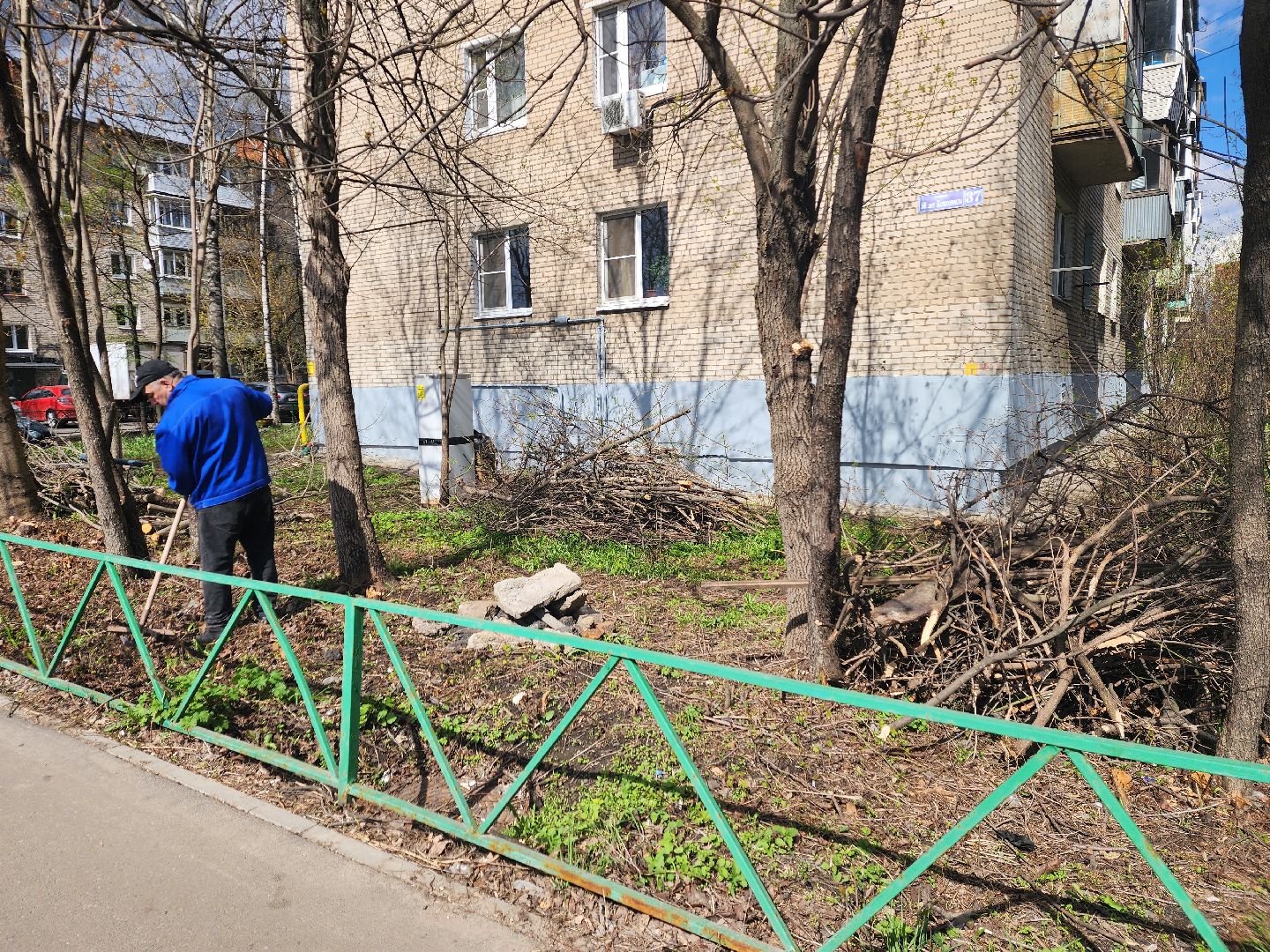пушкино, субботник, благоустройство, уборка дворов, деревья,