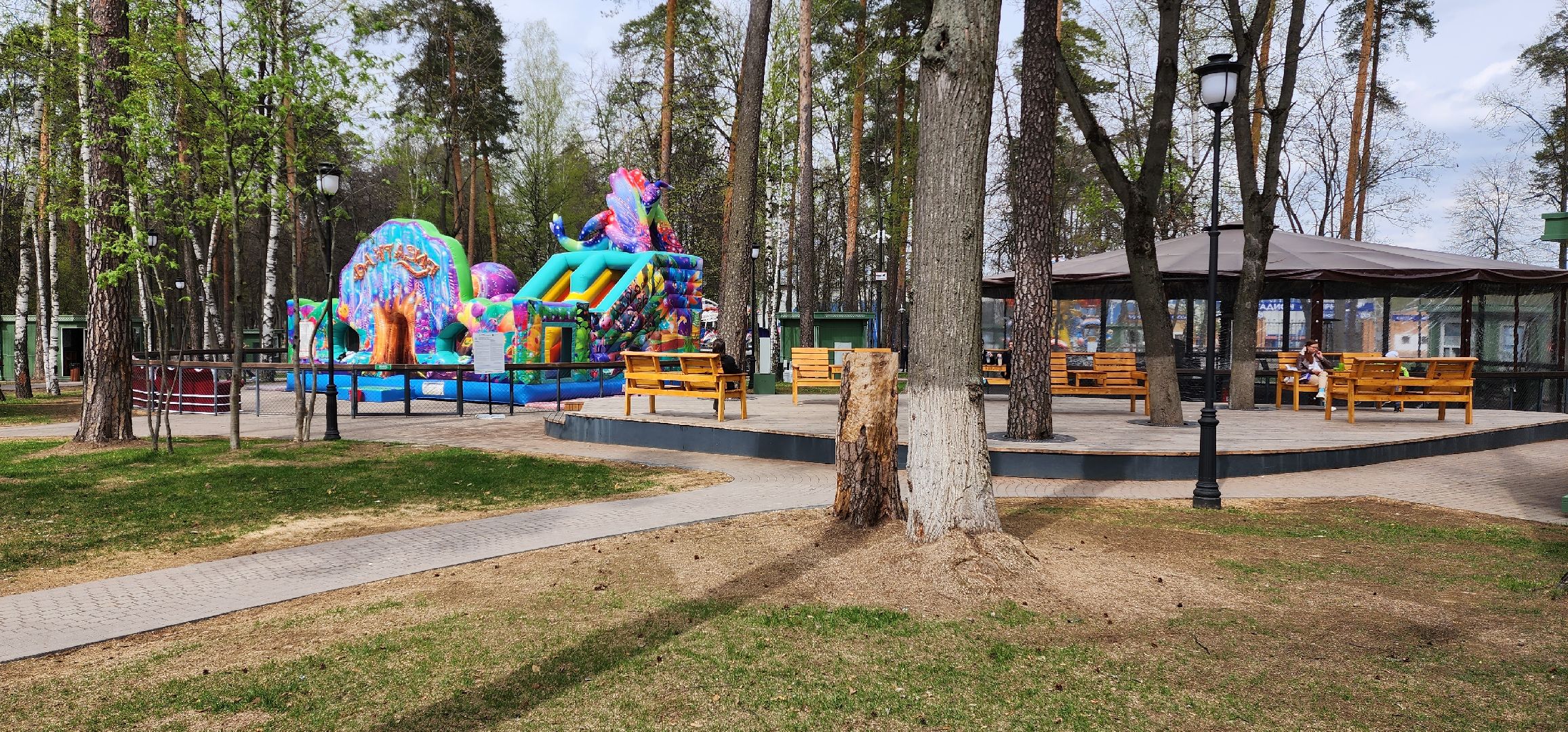 раменское, благоустройство, раменский городской парк, запуск аттракционов,