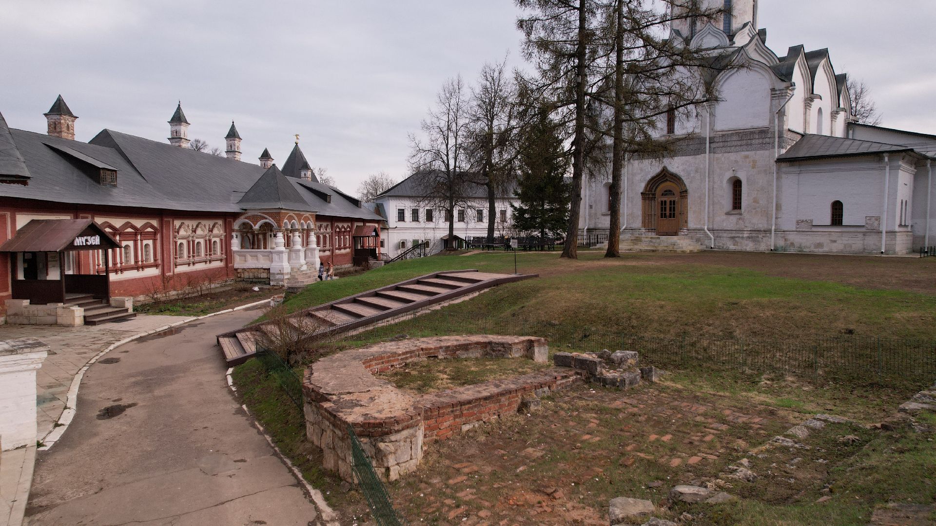 видео с коптера, монастырь, звенигород,