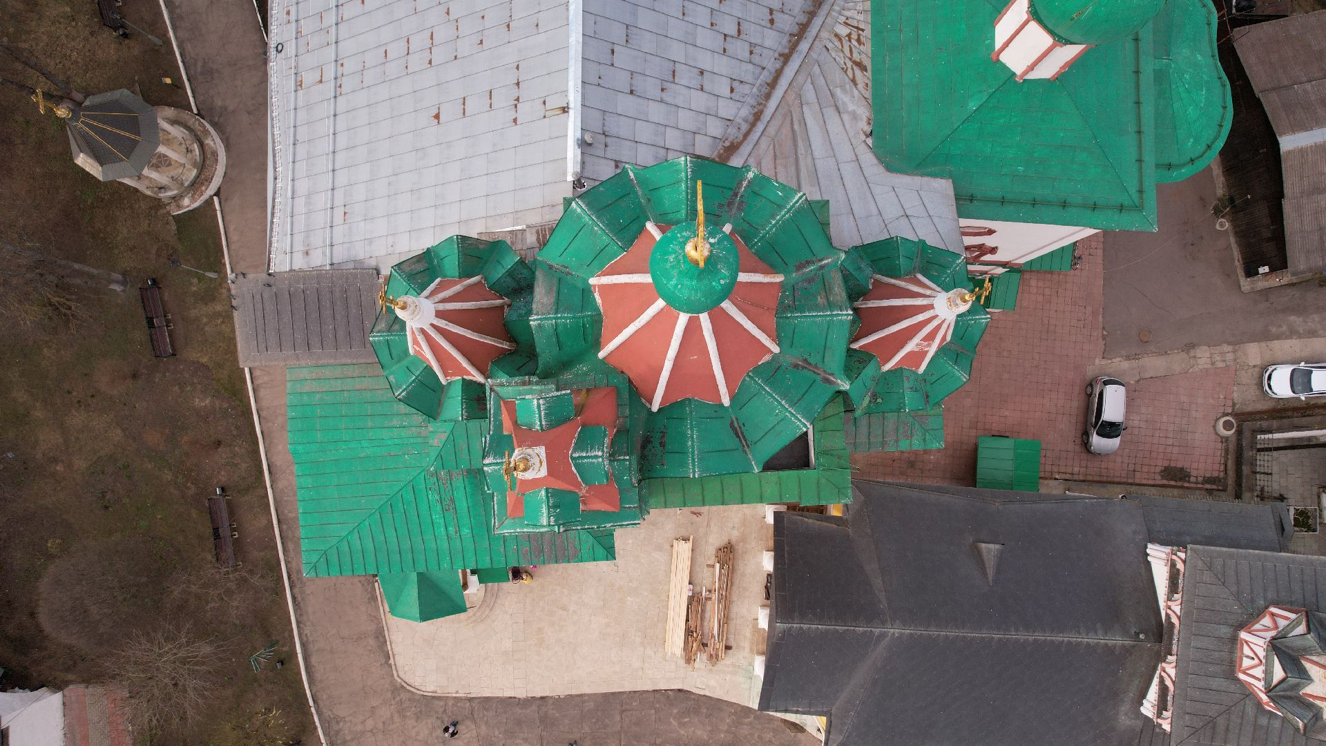 видео с коптера, монастырь, звенигород,