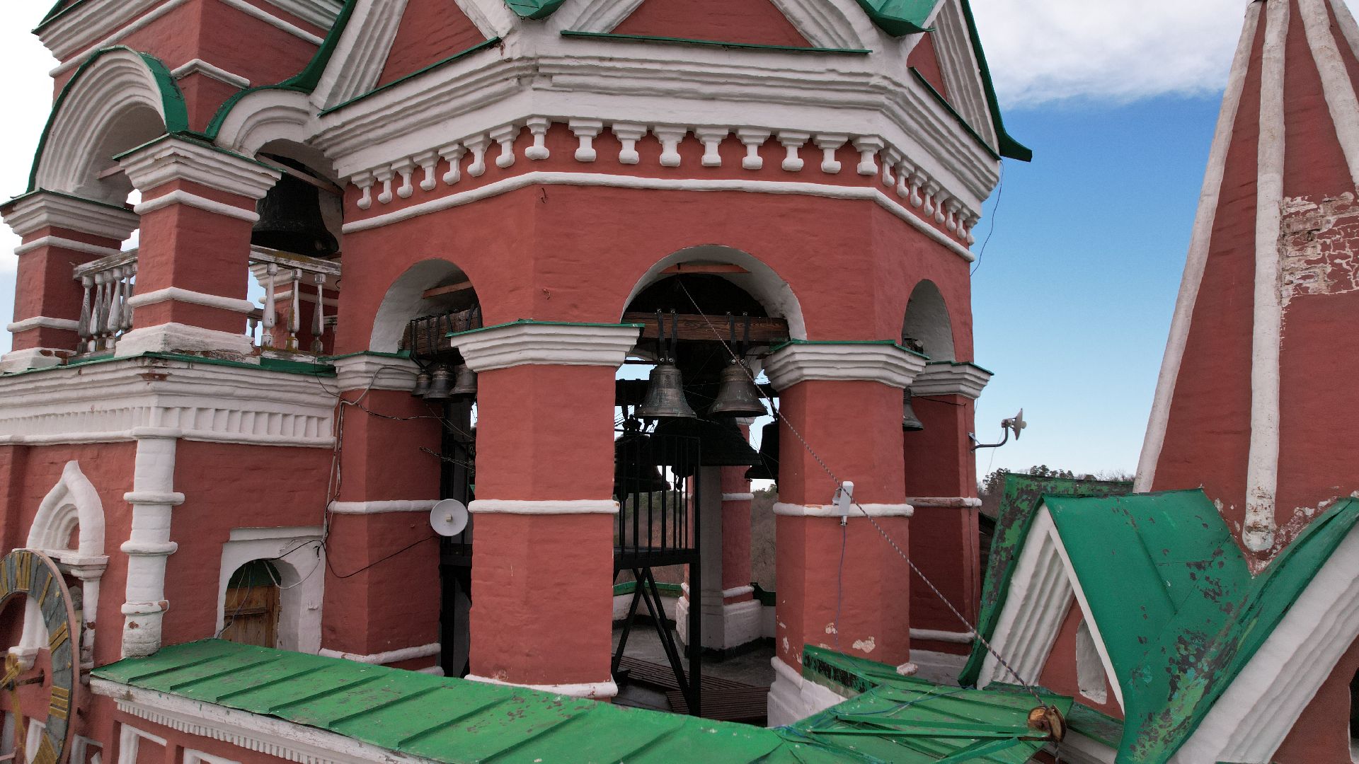 видео с коптера, монастырь, звенигород,