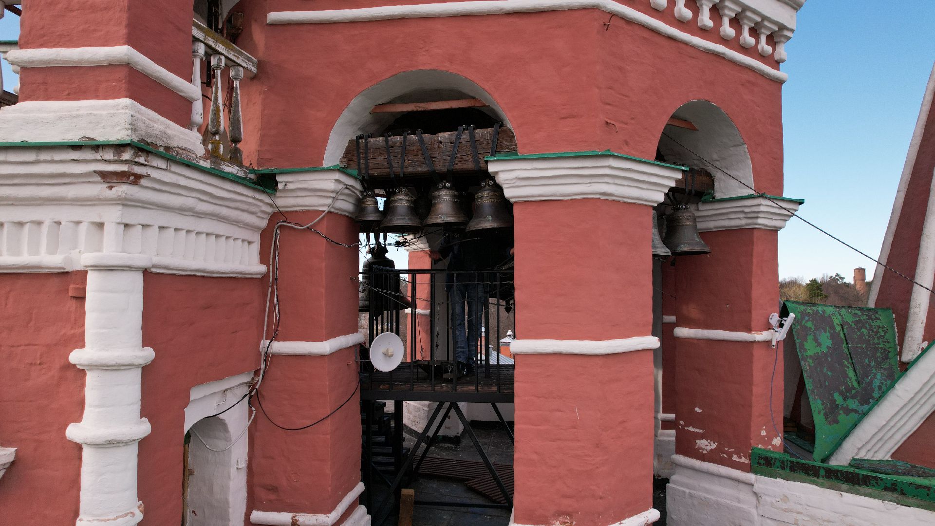 видео с коптера, монастырь, звенигород,