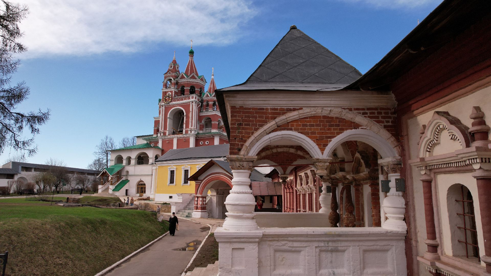 видео с коптера, монастырь, звенигород,