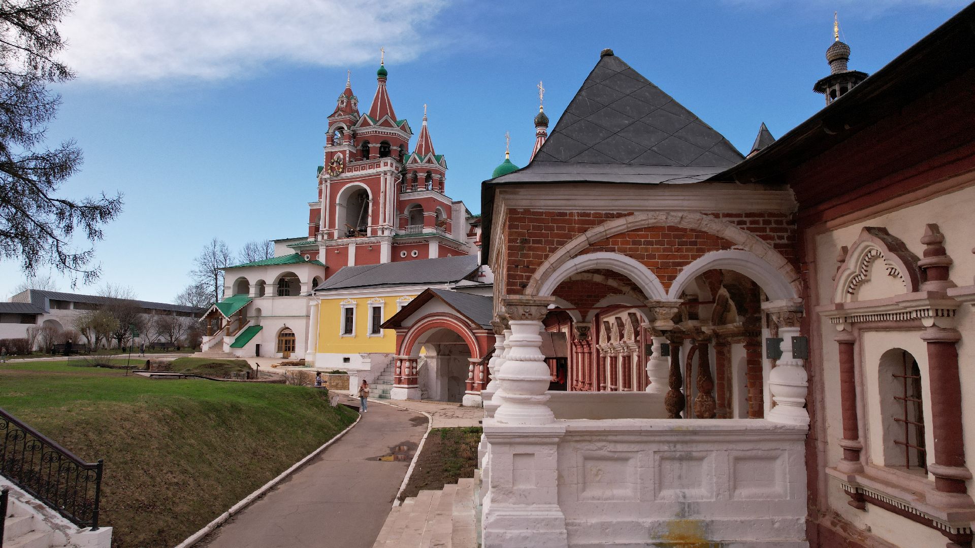 видео с коптера, монастырь, звенигород,