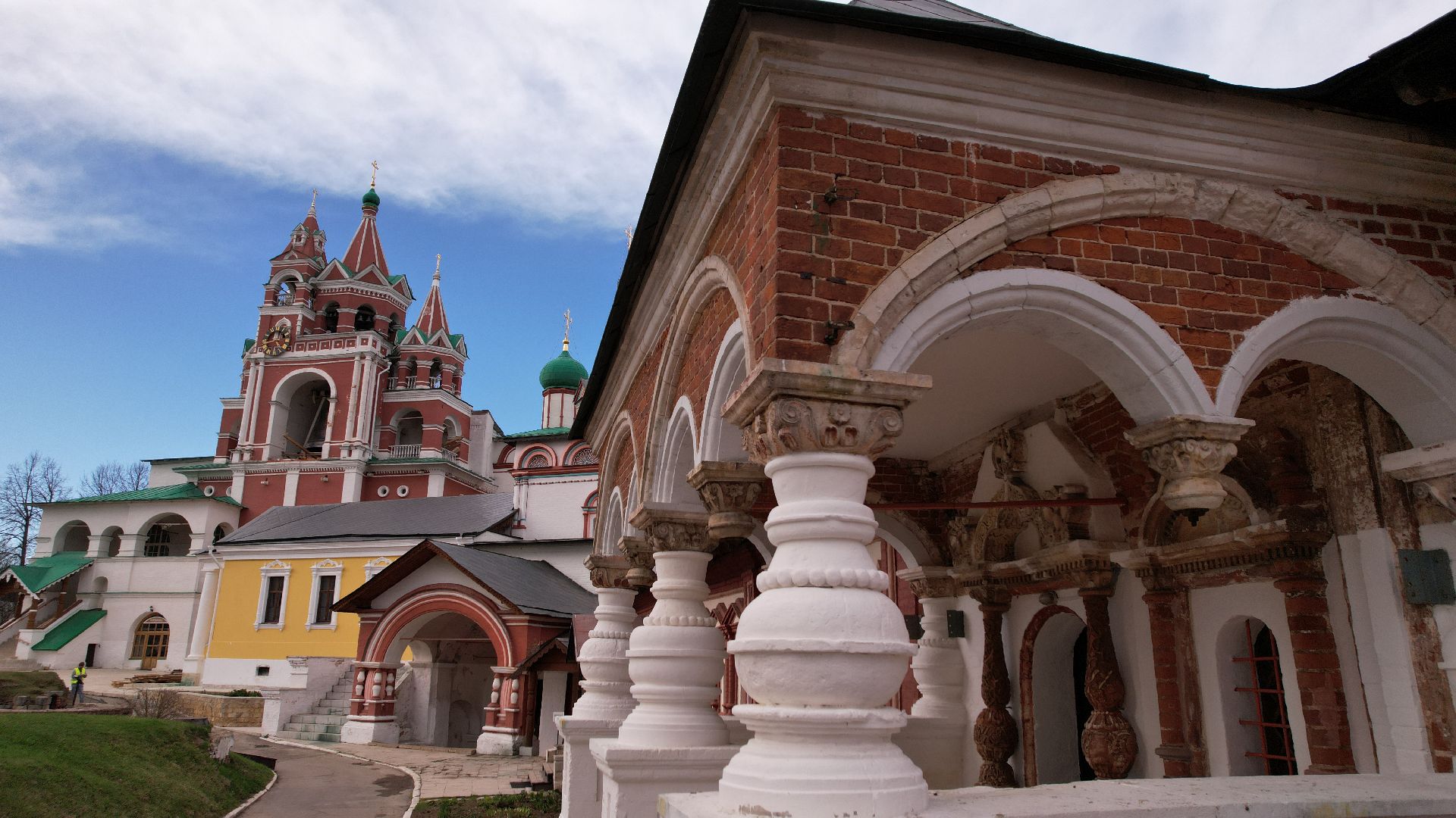 видео с коптера, монастырь, звенигород,