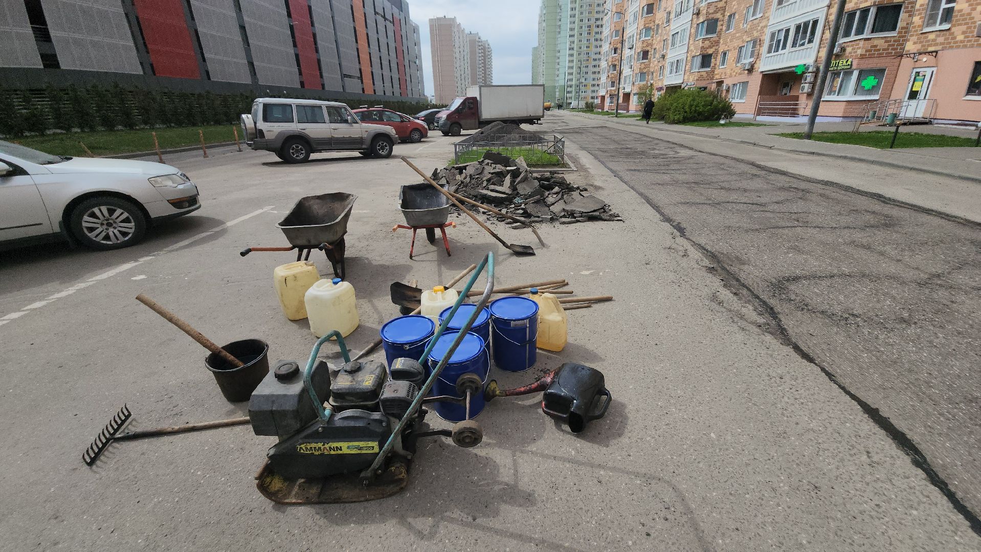 долгопрудный, ямочный ремонт, Проспект Ракетостроителей, владислав юдин, ремонт картами,