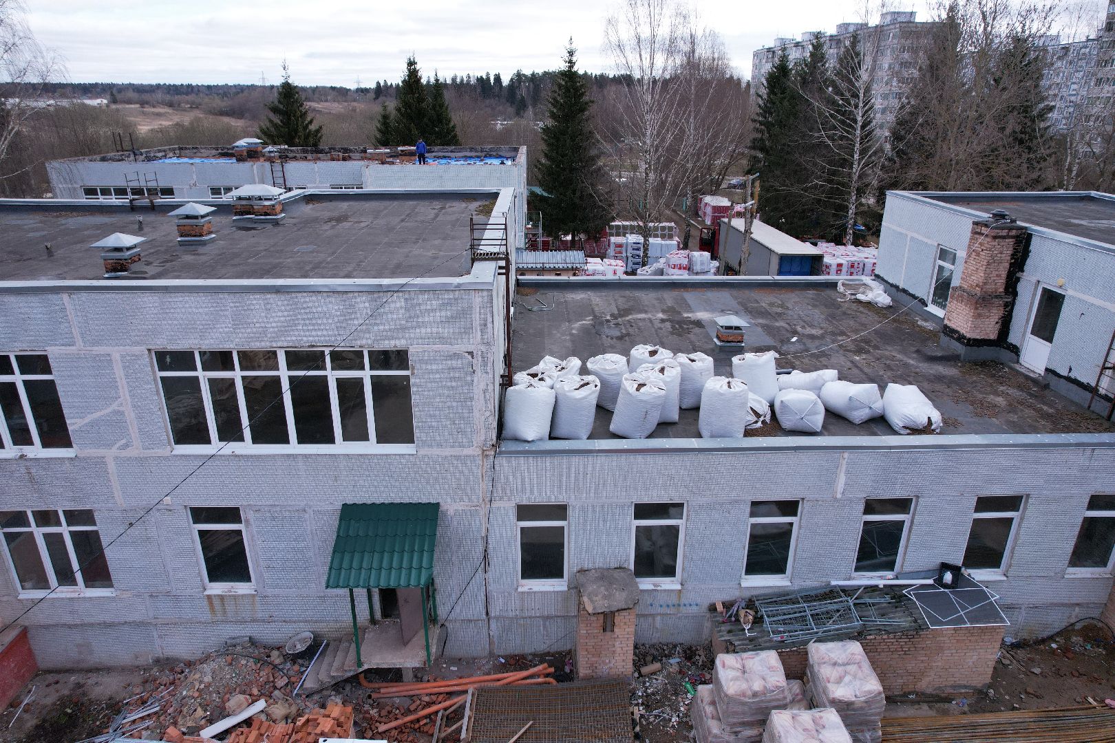 видео с коптера, школа, истра,