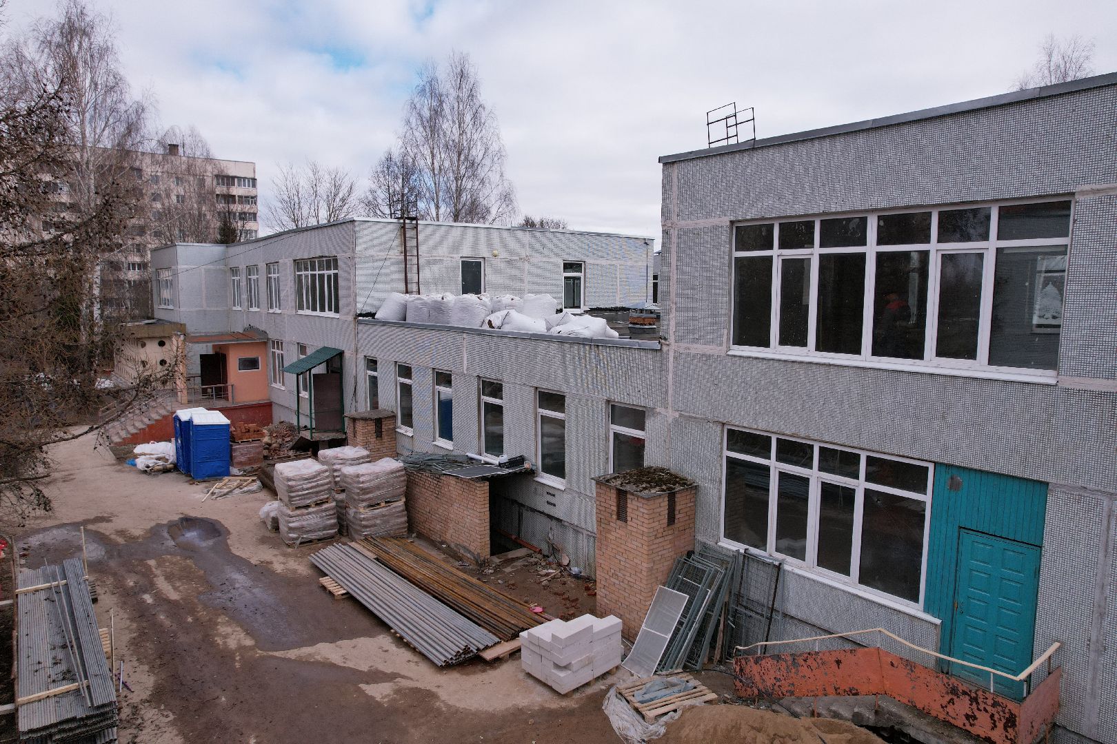 видео с коптера, школа, истра,