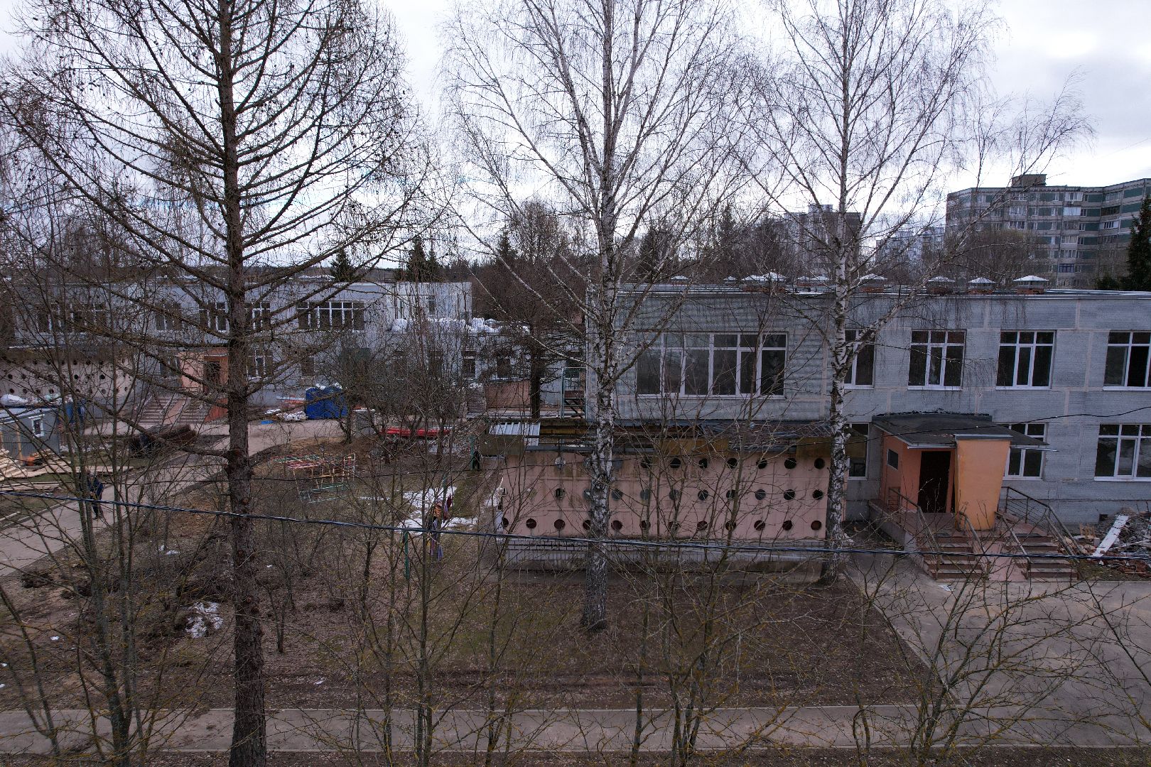 видео с коптера, школа, истра,