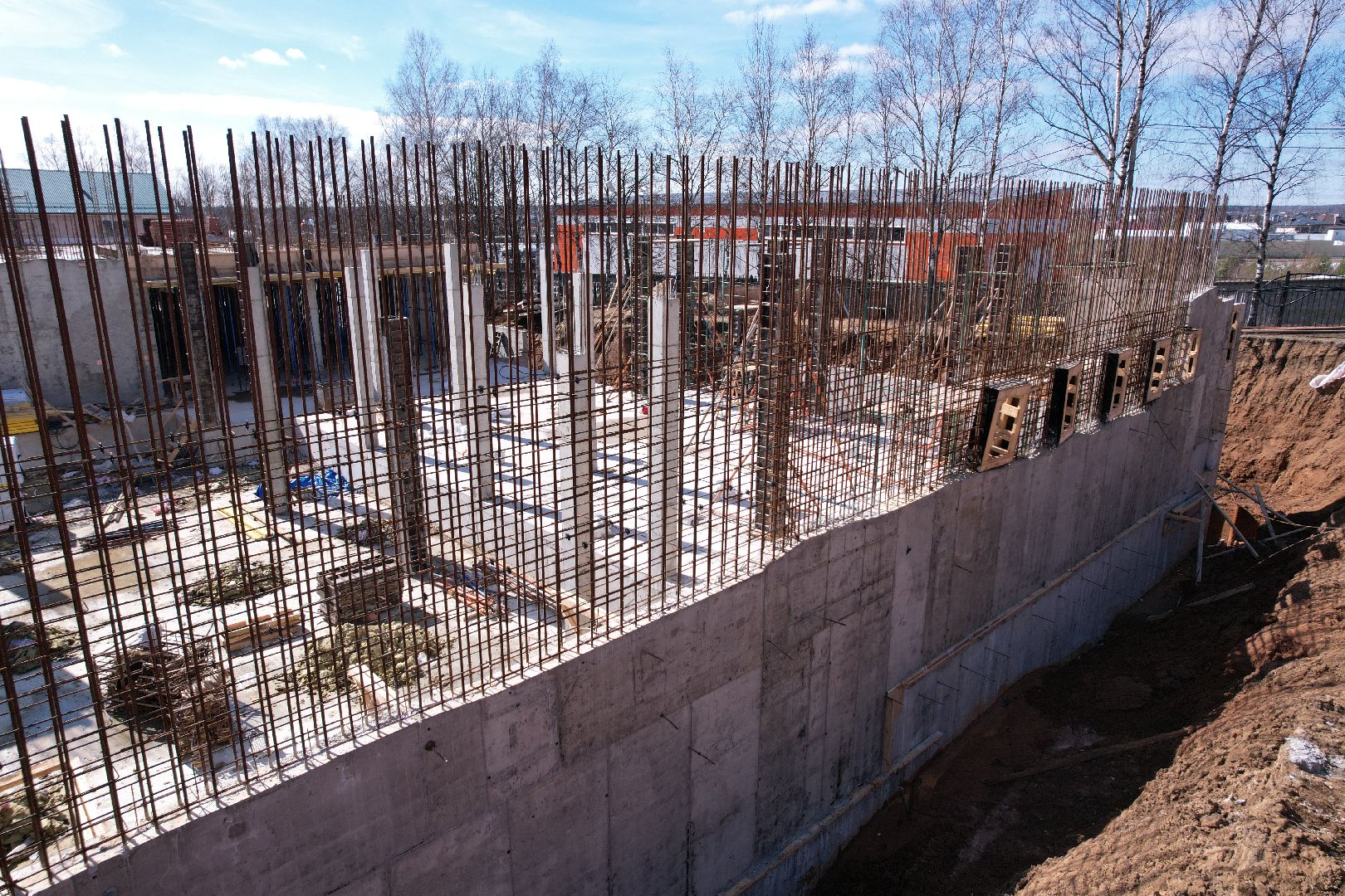 видео с коптера, школа, истра, пристройка,