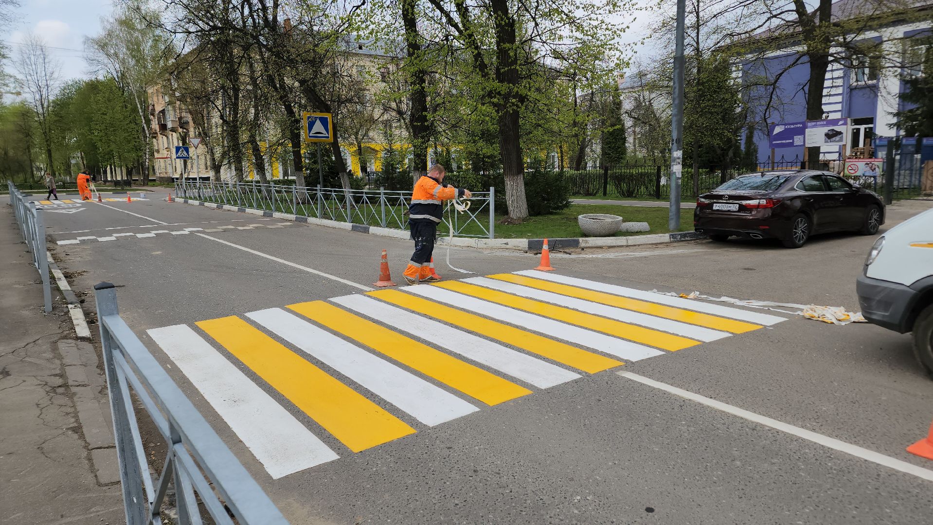 ступино, дорожная разметка, городские дороги,