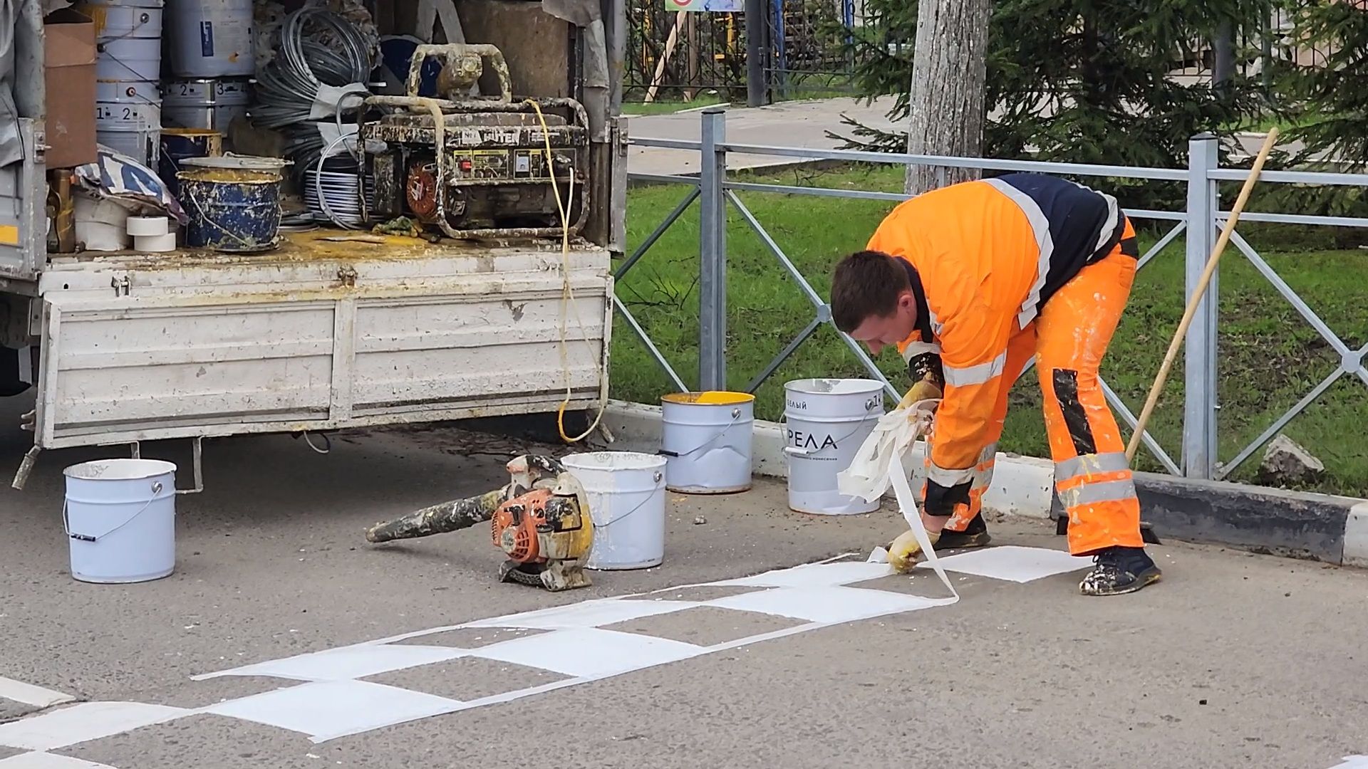 ступино, дорожная разметка, городские дороги,