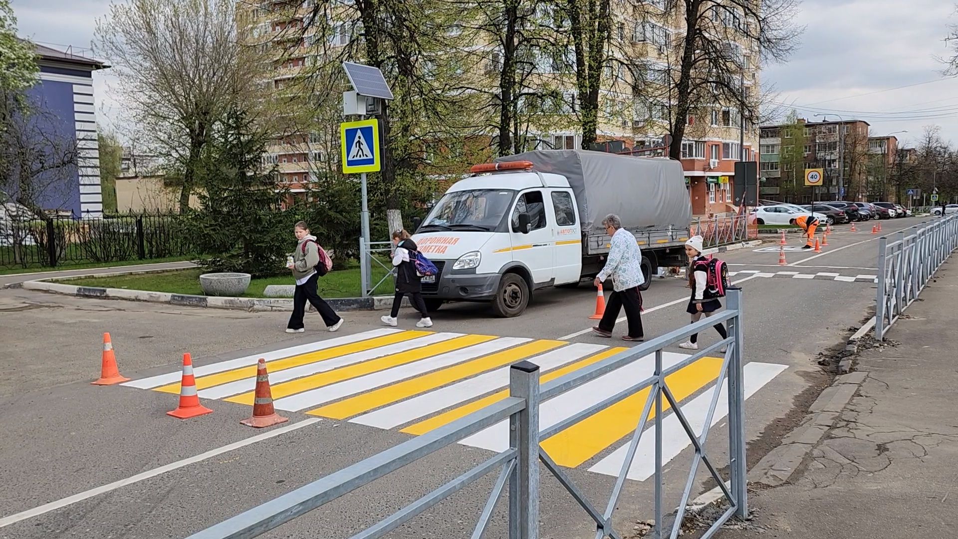 ступино, дорожная разметка, городские дороги,