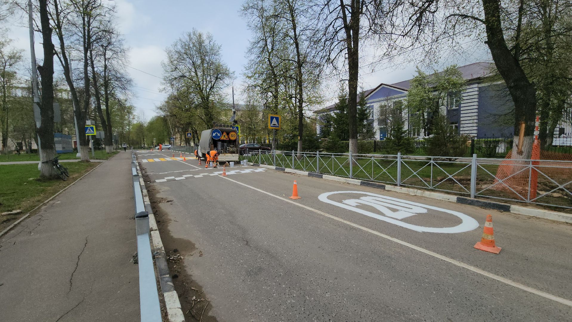 ступино, дорожная разметка, городские дороги,