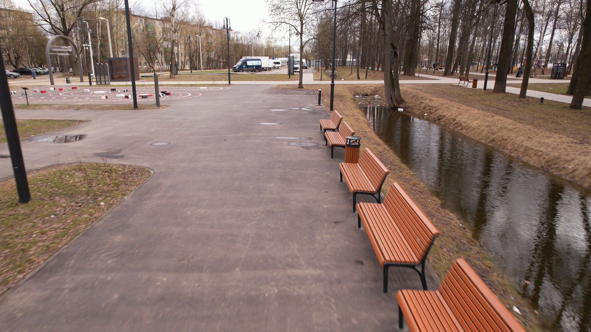 видео с коптера, парк, лобня, киово,