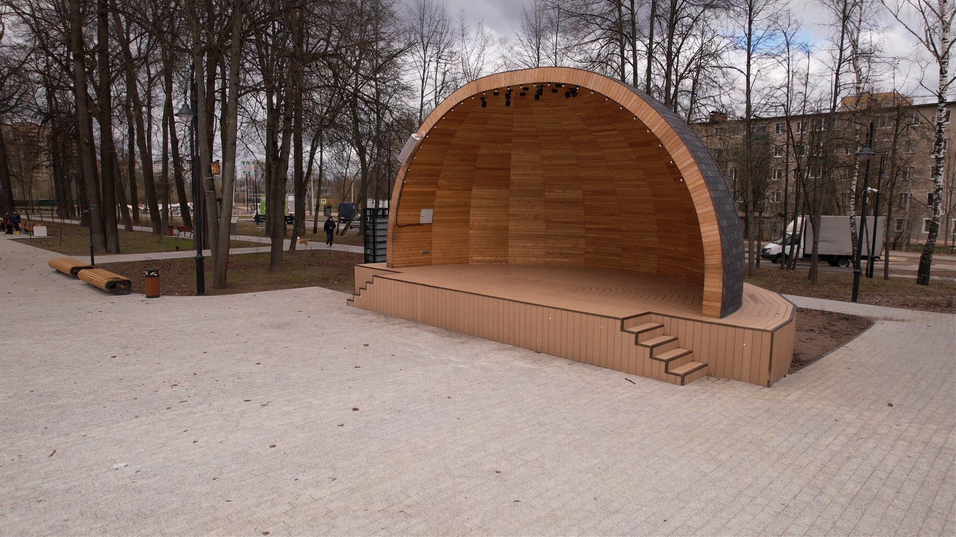 видео с коптера, парк, лобня, киово,