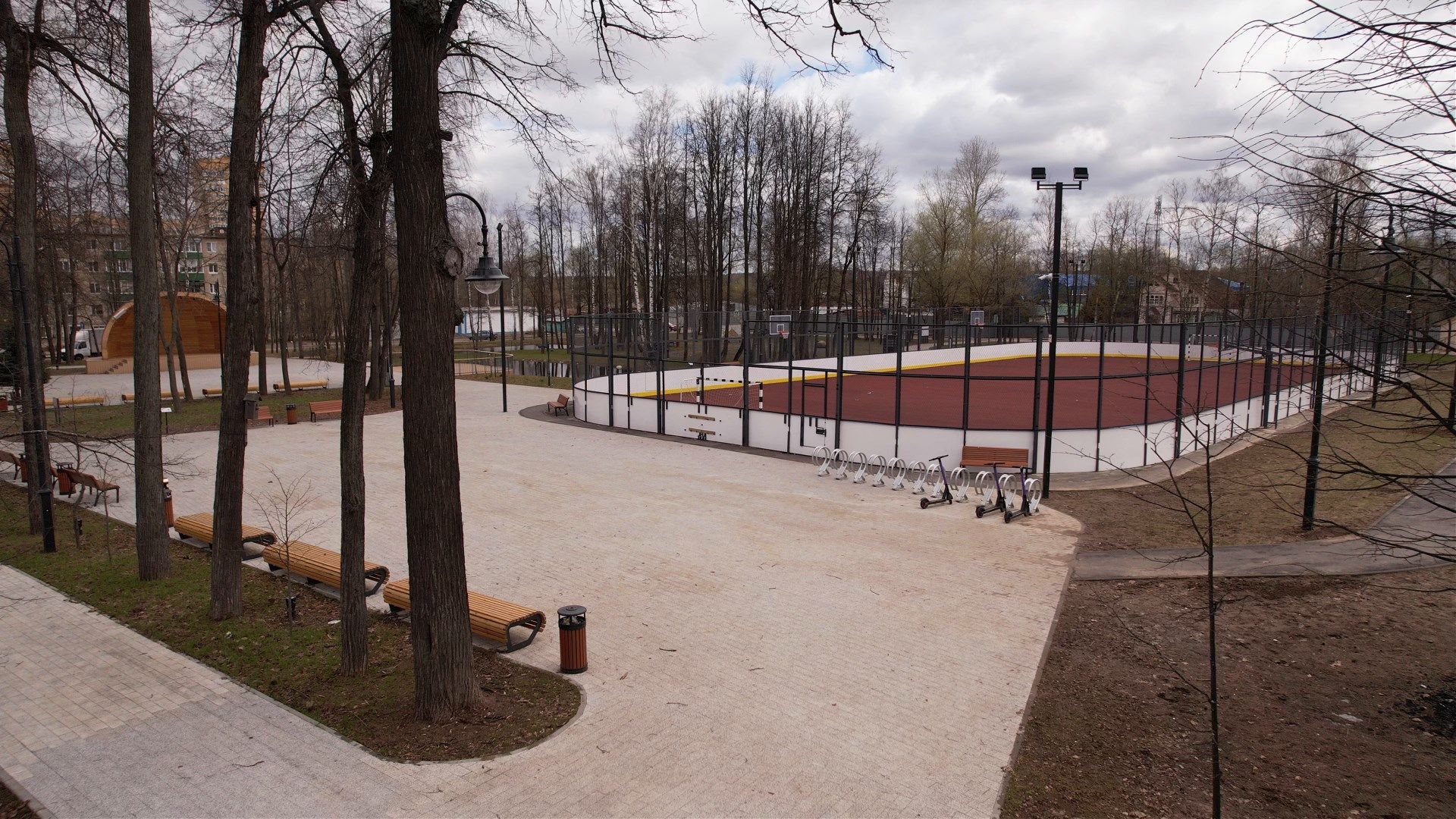 видео с коптера, парк, лобня, киово,