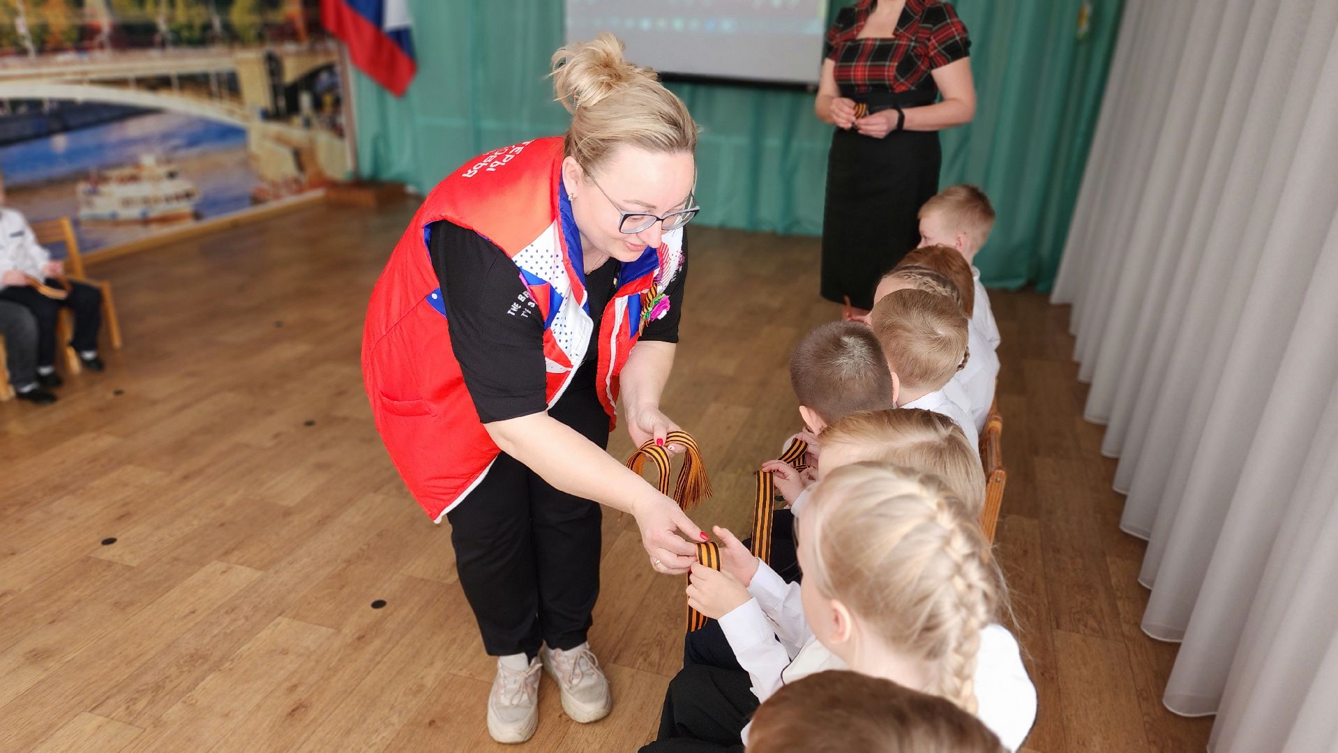 георгиевская ленточка, акция, день победы, дети, патриотическое воспитание, детский сад,