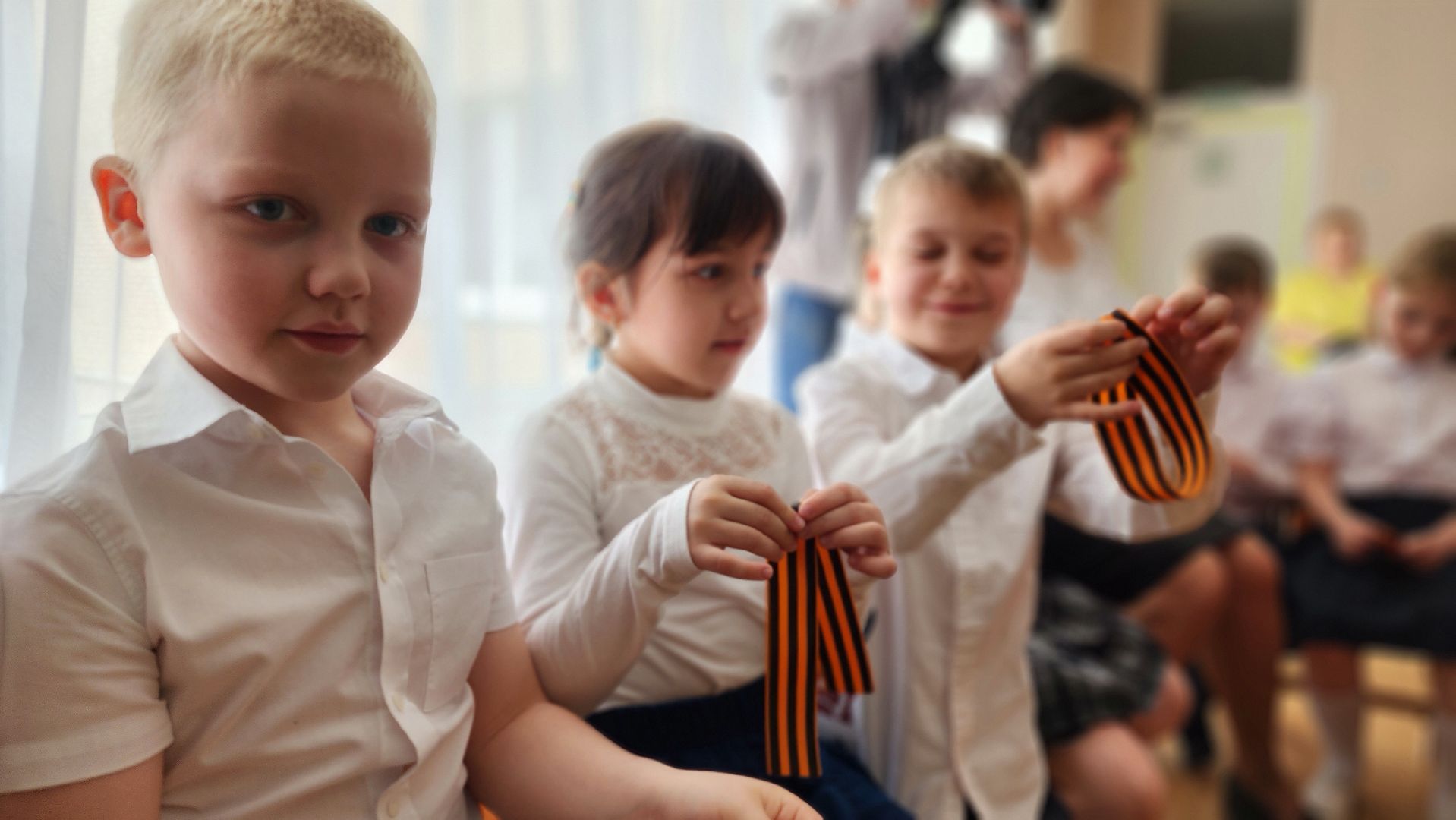 георгиевская ленточка, акция, день победы, дети, патриотическое воспитание, детский сад,