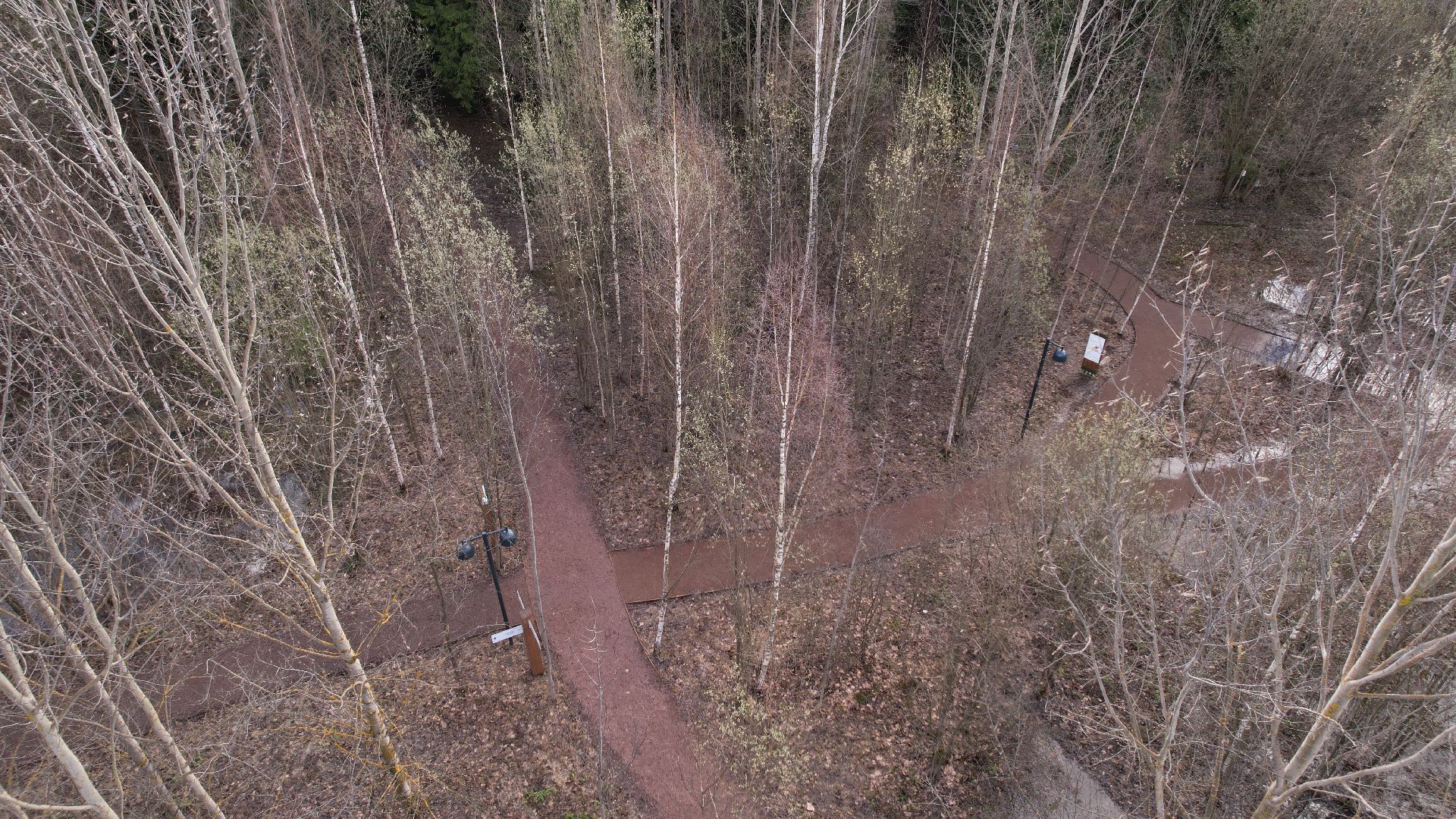 видео с коптера, лобня, благоустройство, лесопарк,