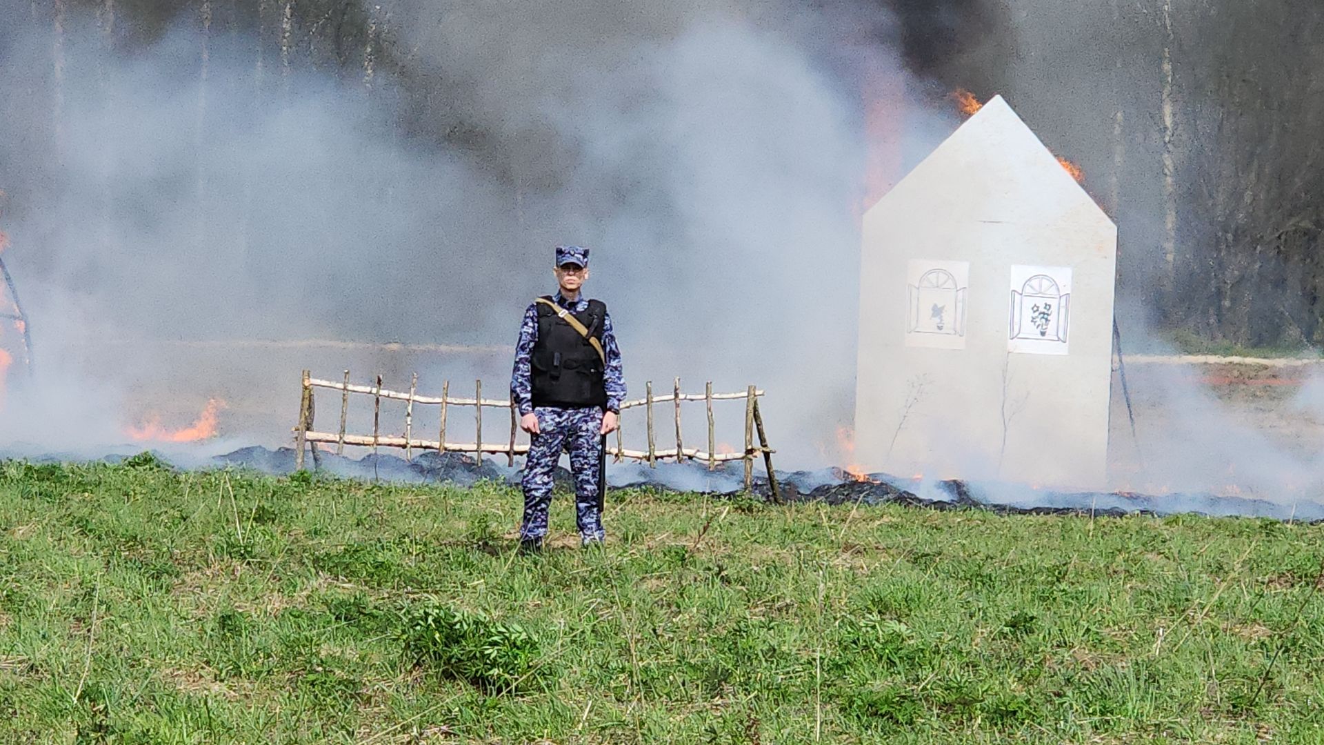 тактико-специальные учения, пожароопасный сезон, тушение пожаров, деревня Боровково, Богородский городской округ,