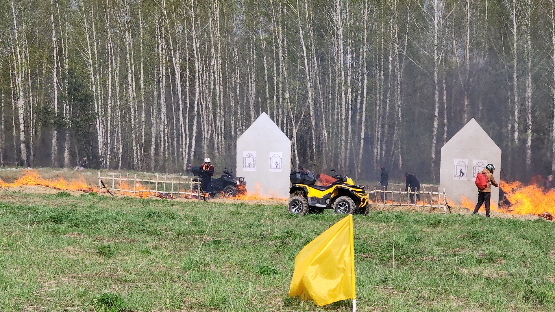тактико-специальные учения, пожароопасный сезон, тушение пожаров, деревня Боровково, Богородский городской округ,