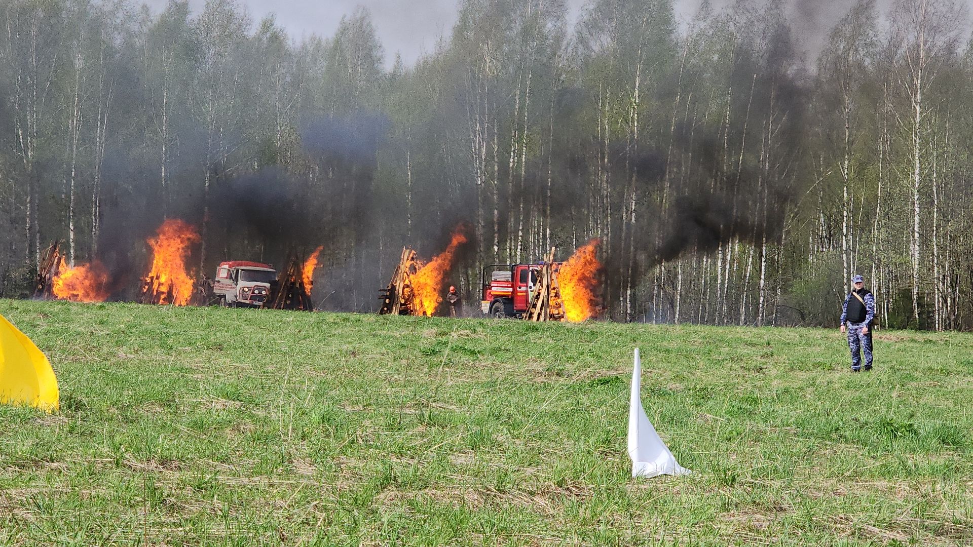 тактико-специальные учения, пожароопасный сезон, тушение пожаров, деревня Боровково, Богородский городской округ,