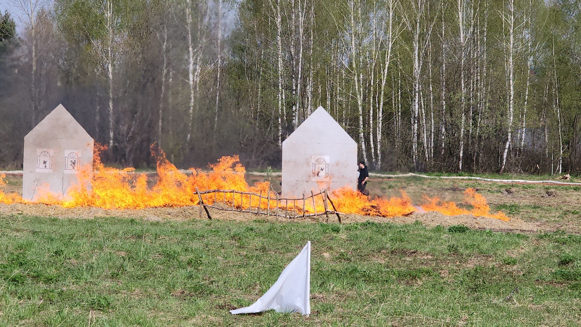 тактико-специальные учения, пожароопасный сезон, тушение пожаров, деревня Боровково, Богородский городской округ,