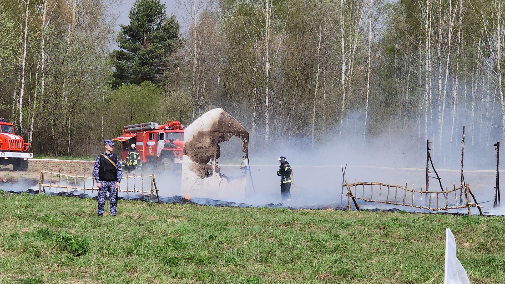 тактико-специальные учения, пожароопасный сезон, тушение пожаров, деревня Боровково, Богородский городской округ,