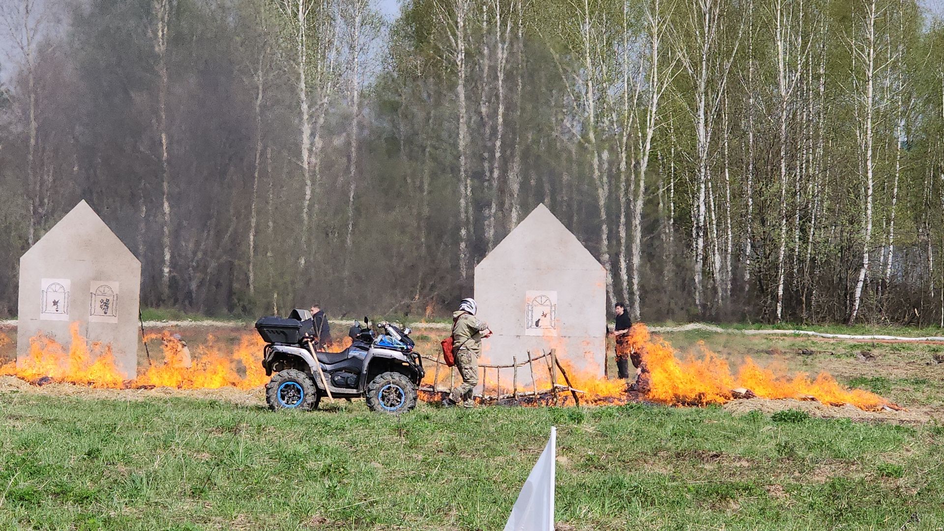тактико-специальные учения, пожароопасный сезон, тушение пожаров, деревня Боровково, Богородский городской округ,