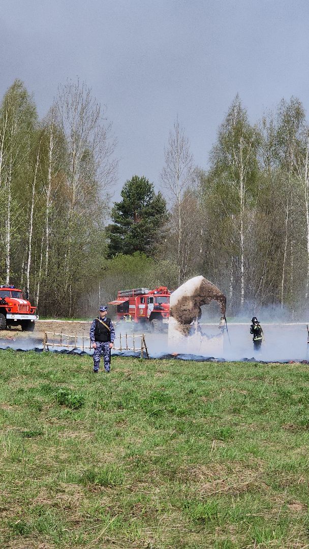 тактико-специальные учения, пожароопасный сезон, тушение пожаров, деревня Боровково, Богородский городской округ,