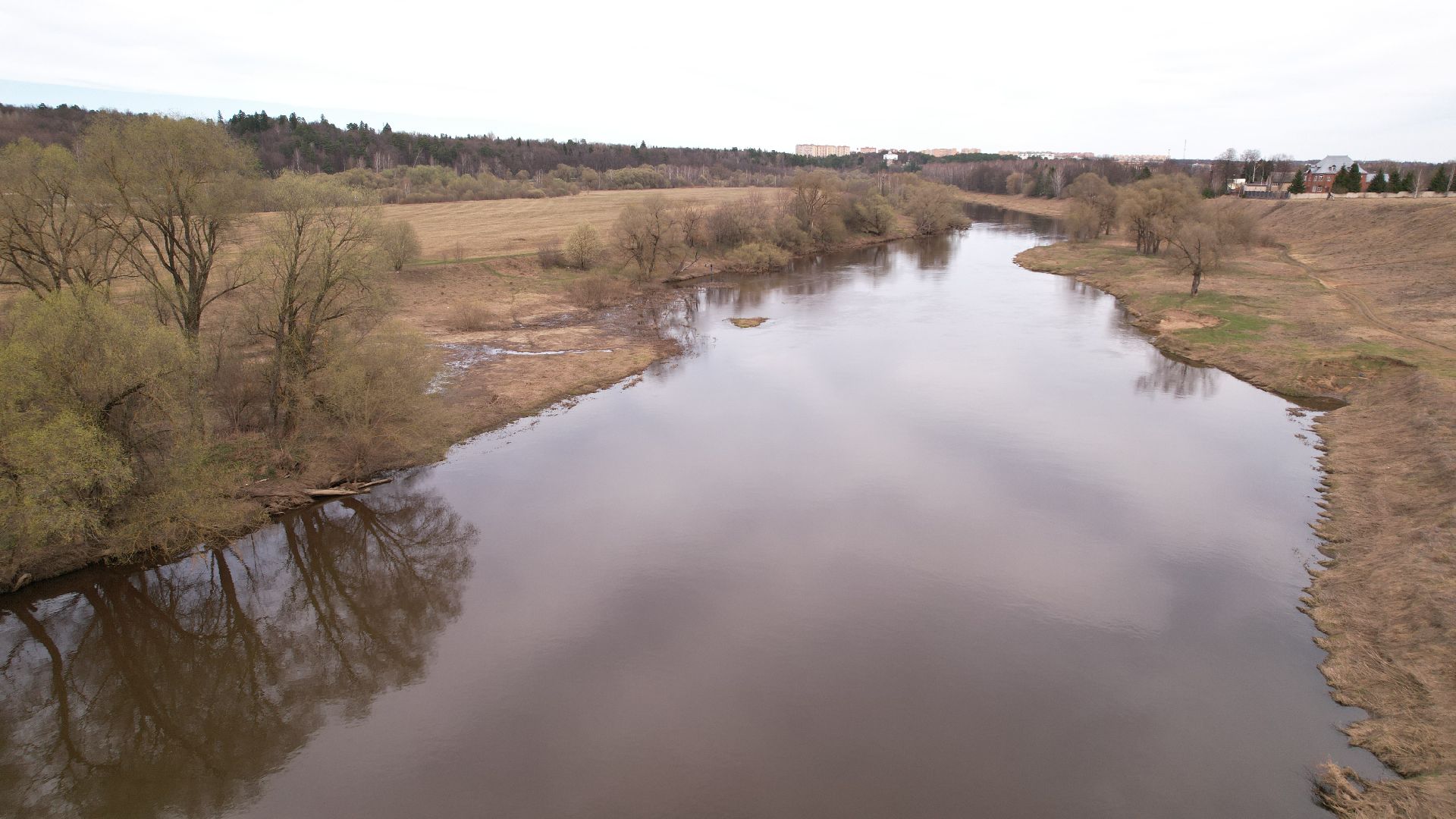 видео с коптера, звенигород, смотровая площадка,
