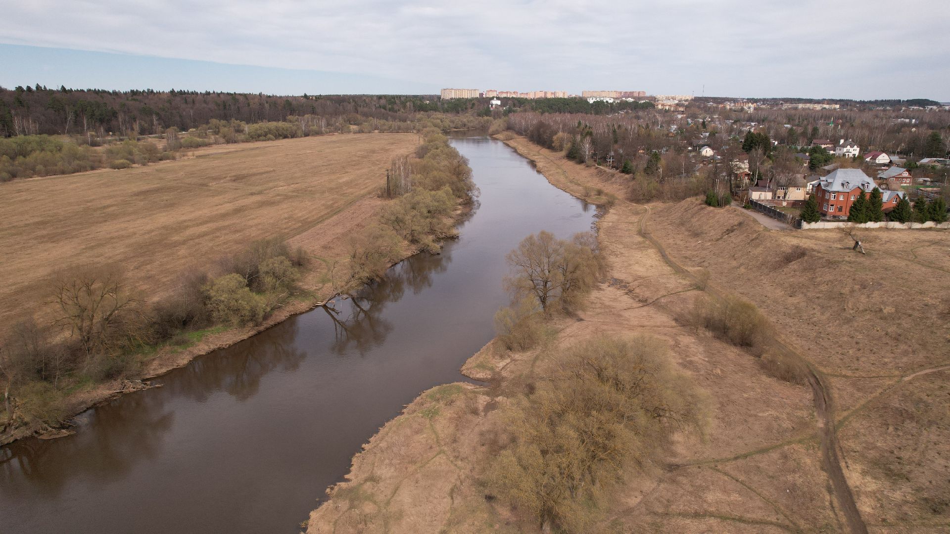 видео с коптера, звенигород, смотровая площадка,