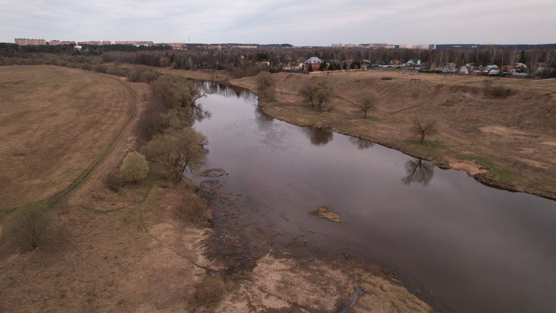 видео с коптера, звенигород, смотровая площадка,