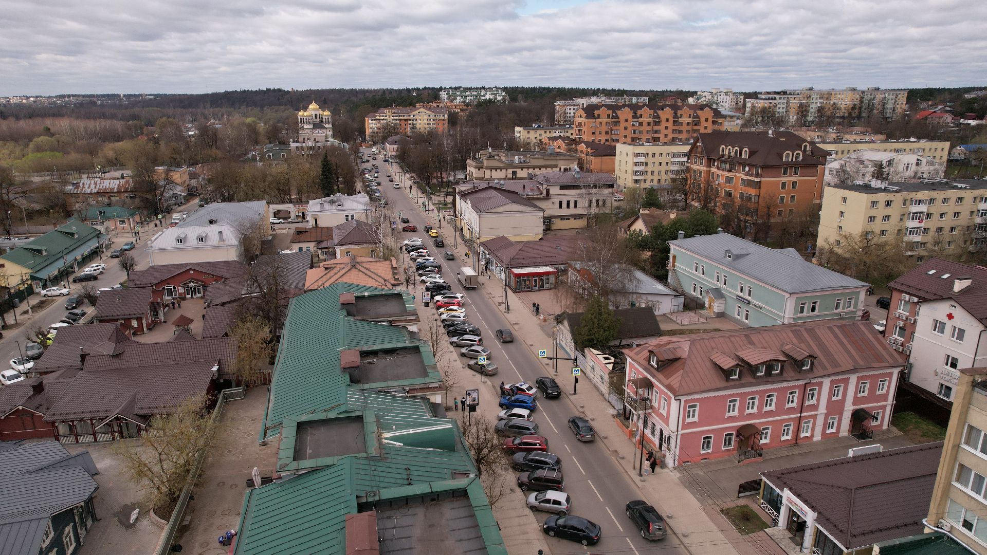 видео с коптера, звенигород, благоустройство,