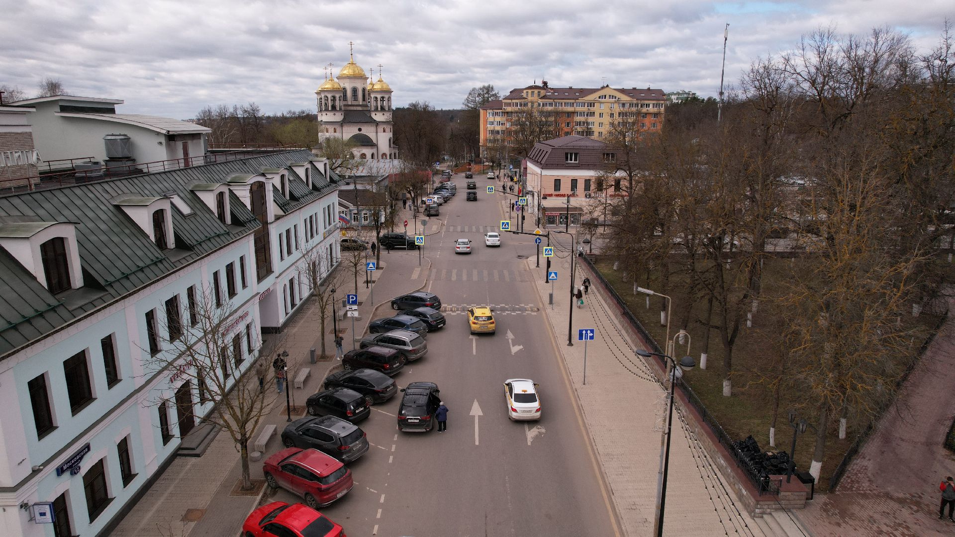 видео с коптера, звенигород, благоустройство,