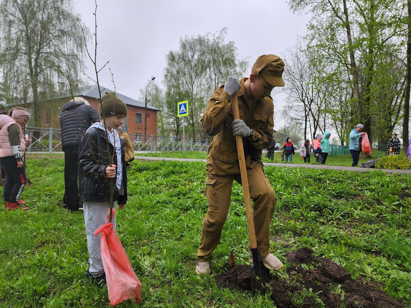 воскресенск, день добрых дел, деревья, школьники,